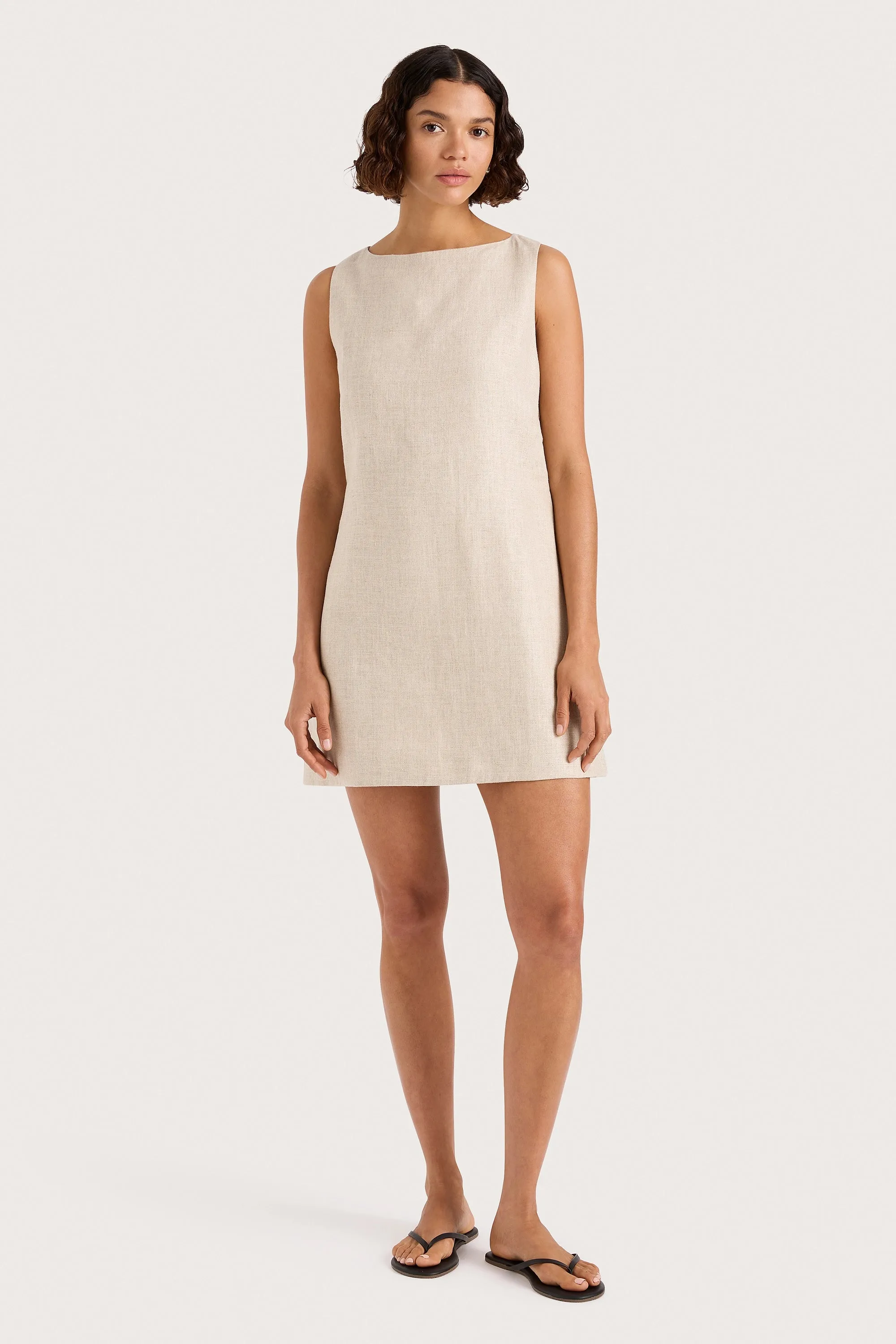 Kelly Mini Dress Natural sold by Faithfull the Brand