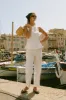 Claudine Pant White sold by Faithfull the Brand