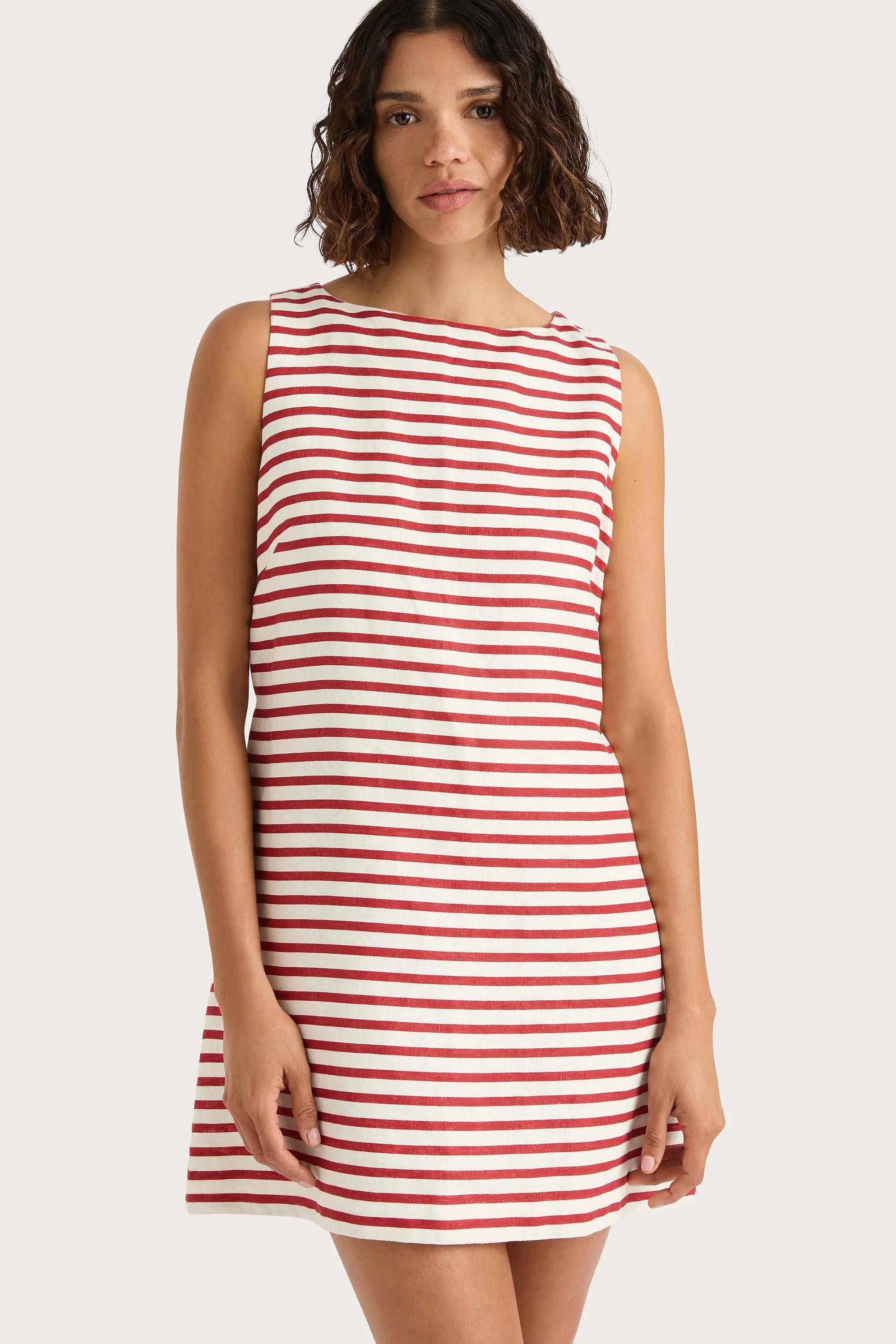 Kelly Mini Dress Breton Stripe Red - Final Sale sold by Faithfull the Brand product image thumbnail 4