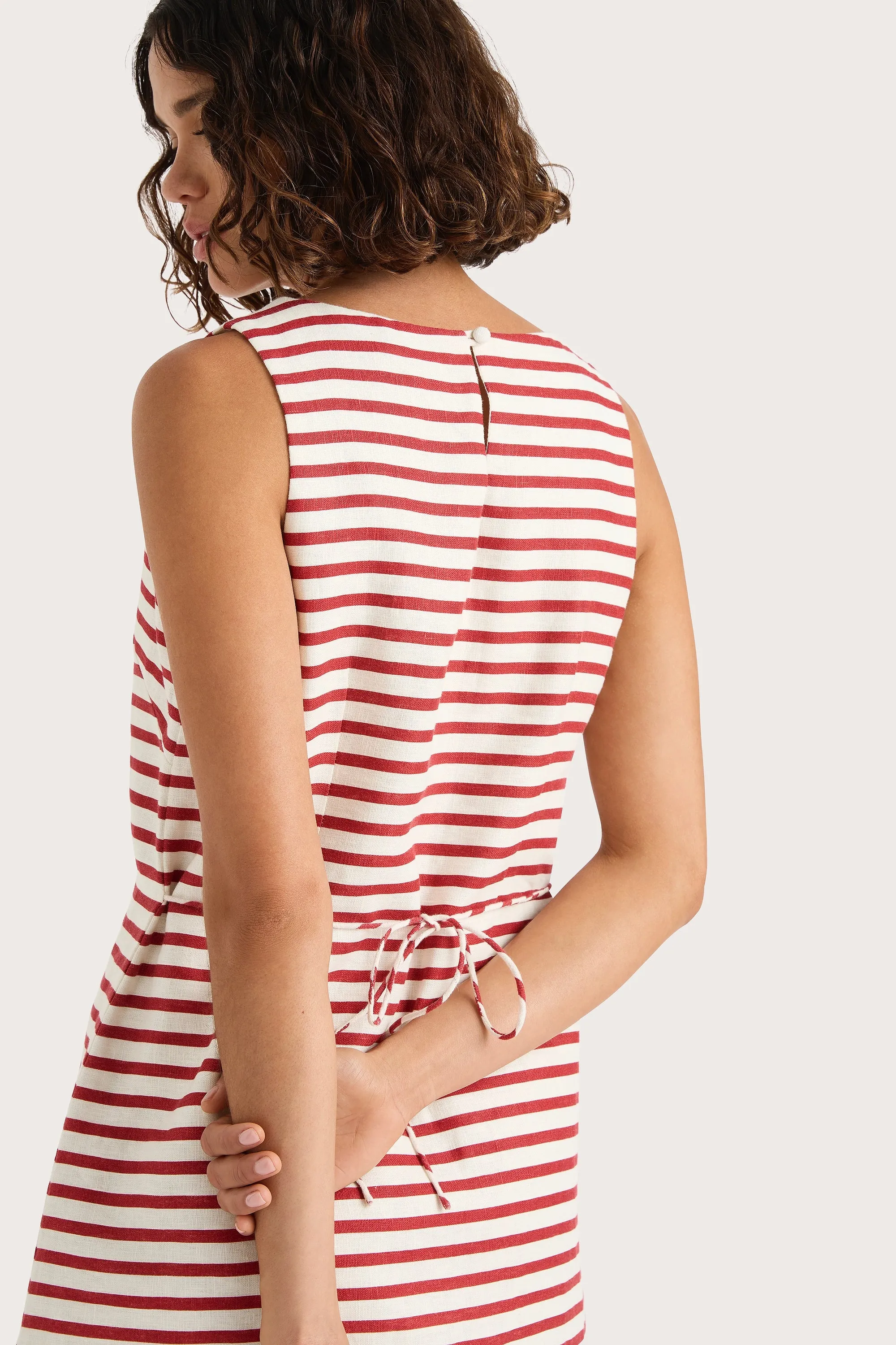 Kelly Mini Dress Breton Stripe Red - Final Sale sold by Faithfull the Brand product image thumbnail 5