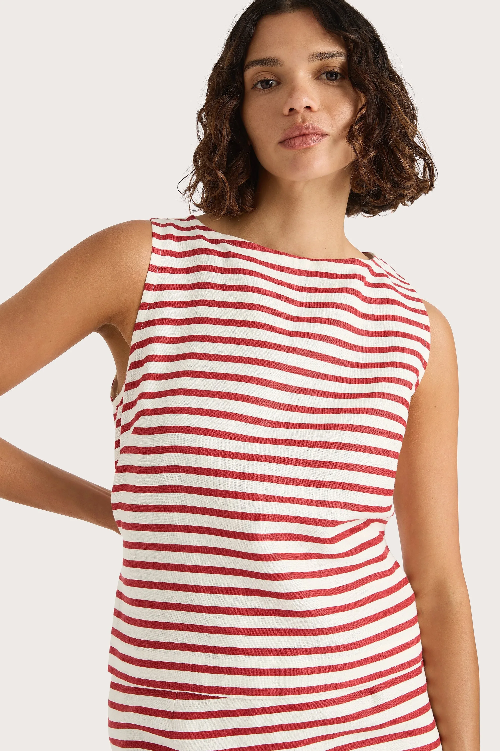 Kelly Top Breton Stripe Red - Final Sale sold by Faithfull the Brand product image thumbnail 4