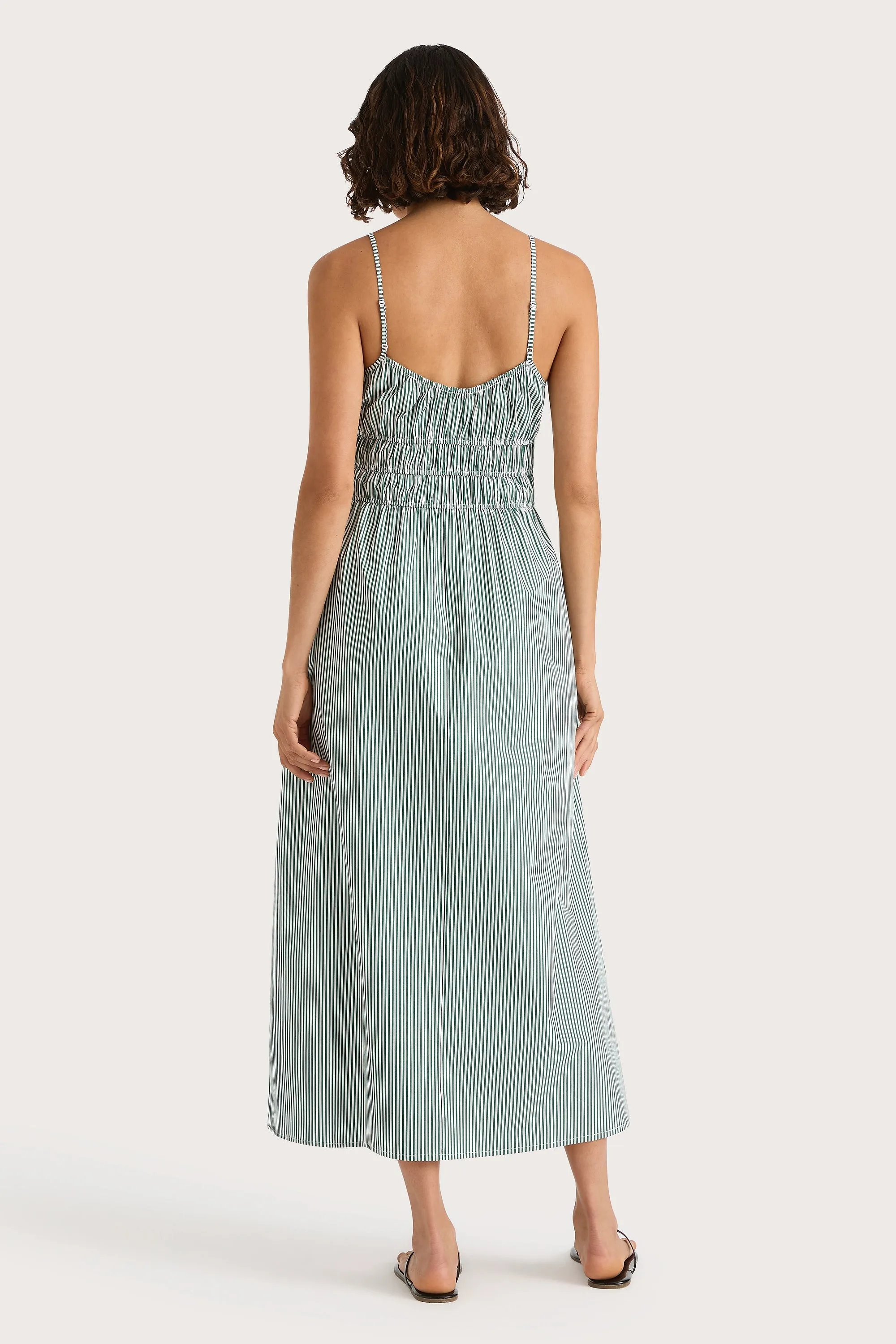 Marianne Midi Dress Green Stripe sold by Faithfull the Brand product image thumbnail 5