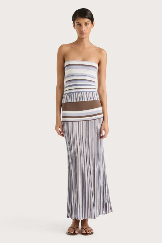 Citara Strapless Top Pale Blue Stripe - Final Sale sold by Faithfull the Brand