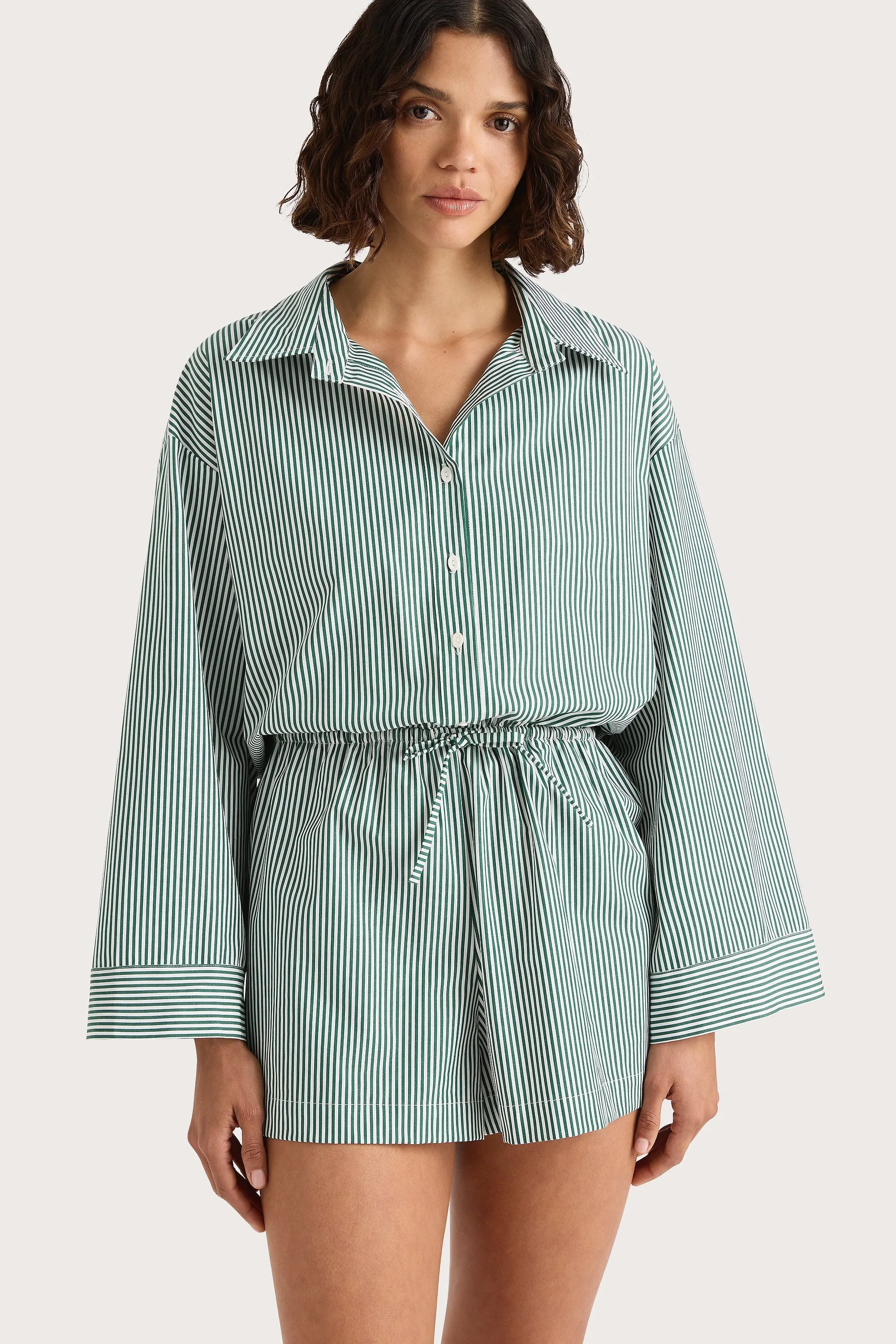 Freja Playsuit Green Stripe - Final Sale sold by Faithfull the Brand product image thumbnail 3