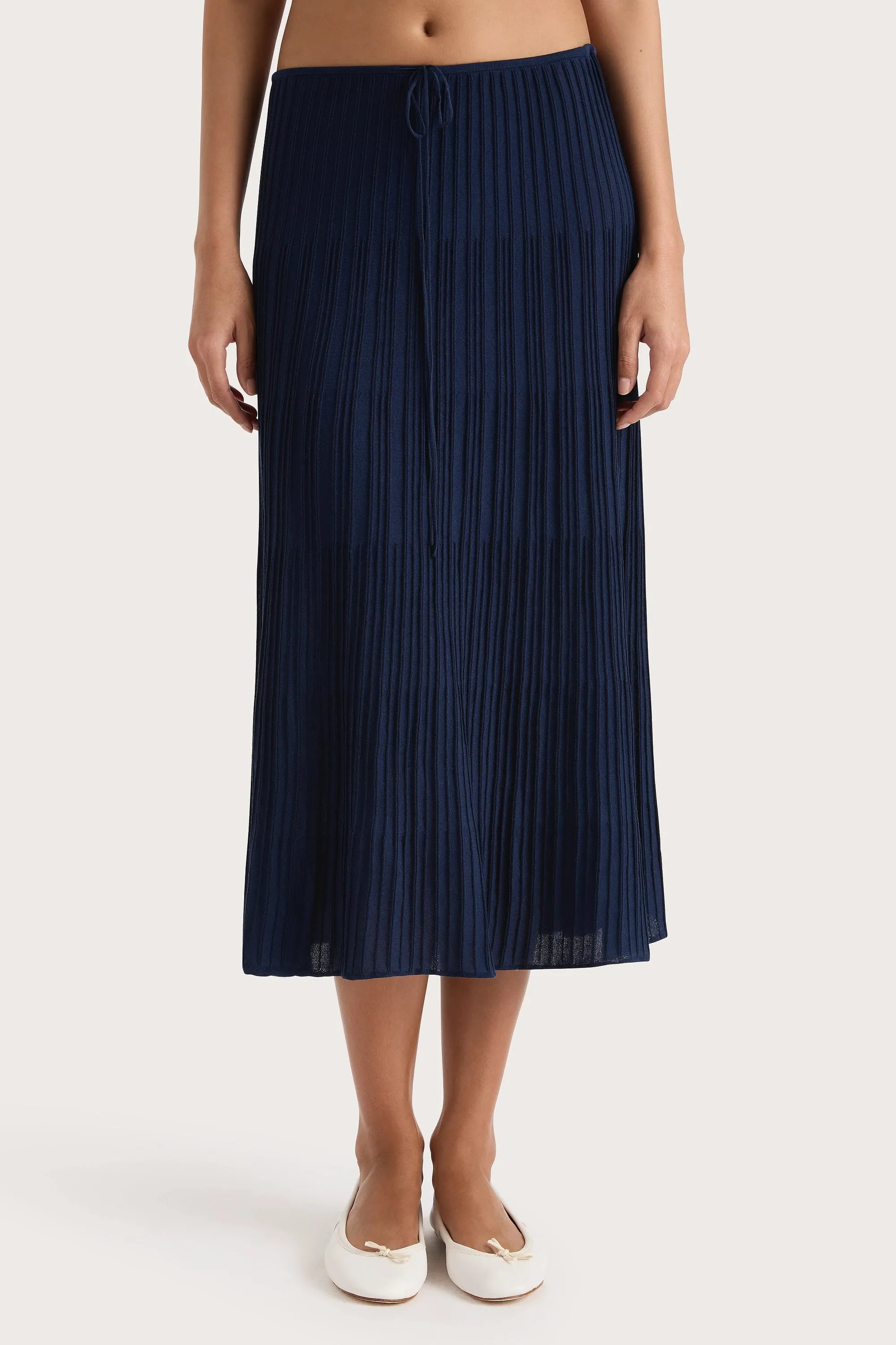 Citara Drawstring Midi Skirt Navy - Final Sale sold by Faithfull the Brand product image thumbnail 5