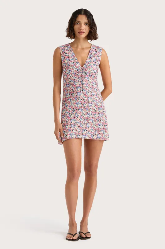 Josephine Mini Dress Valerie Floral Multi sold by Faithfull the Brand