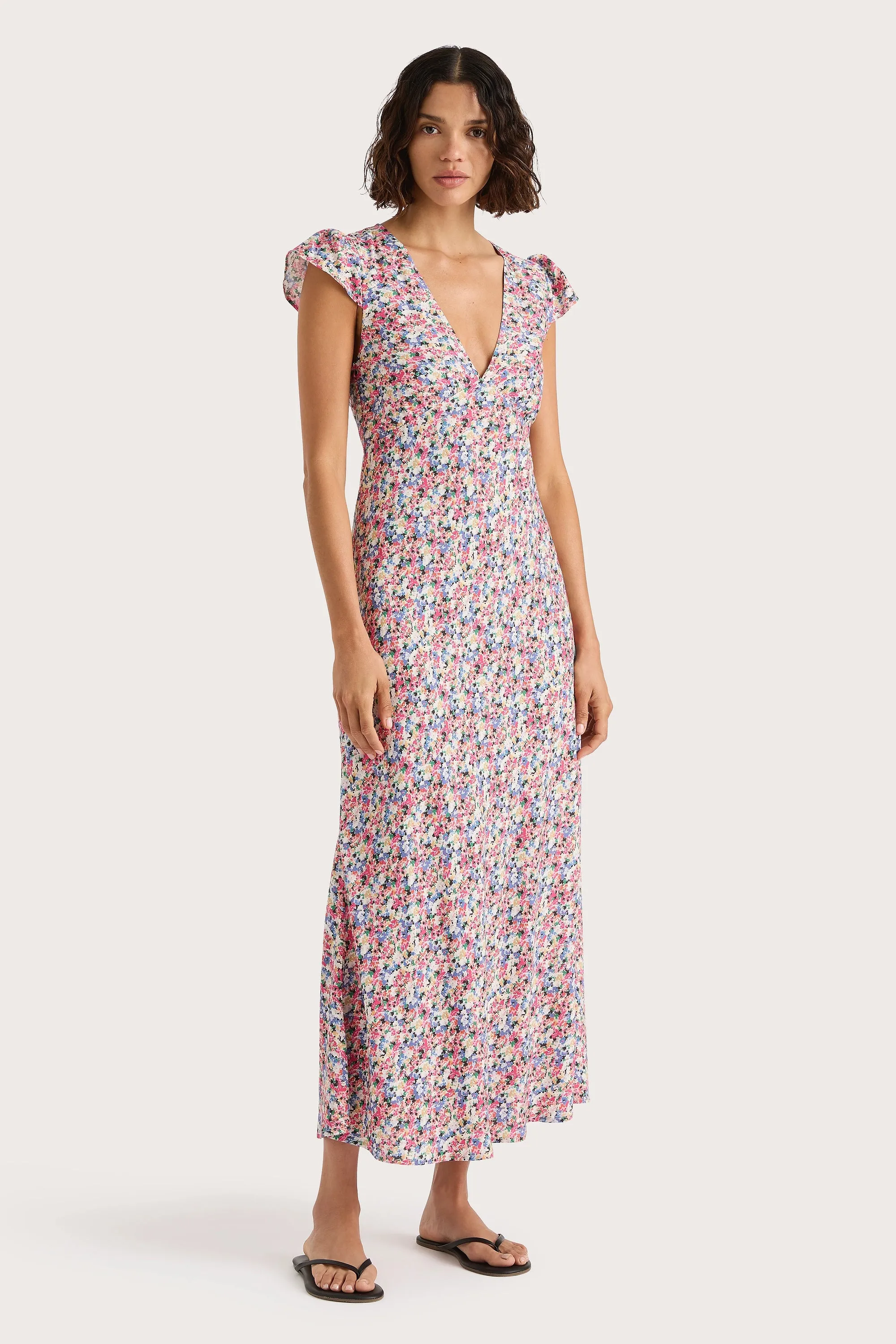 Esson Midi Dress Valerie Floral Multi - Final Sale sold by Faithfull the Brand product image thumbnail 2