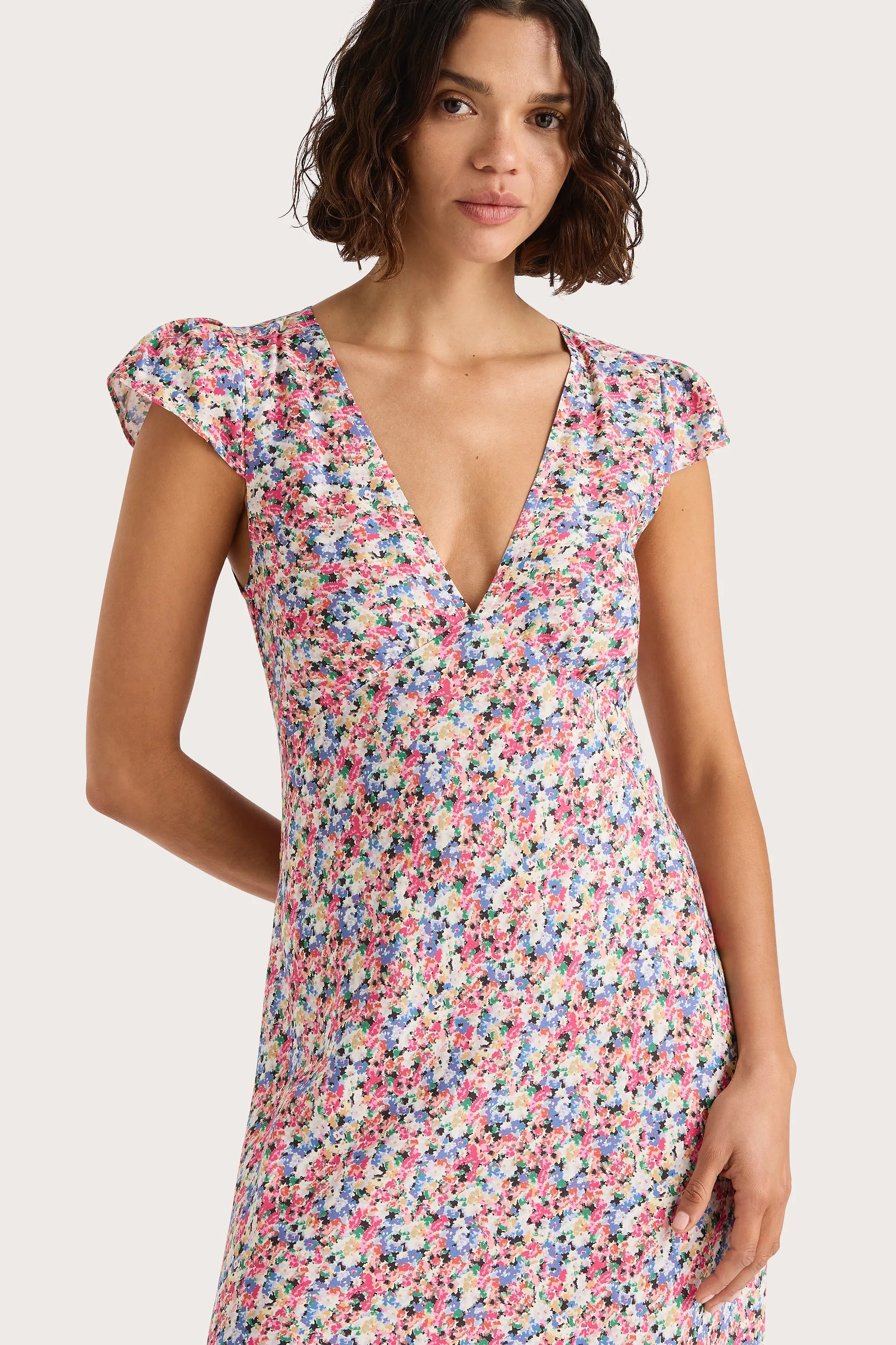 Esson Midi Dress Valerie Floral Multi - Final Sale sold by Faithfull the Brand product image thumbnail 3