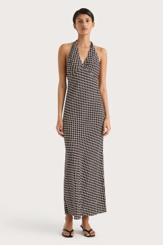 Soame Maxi Dress Espresso Geo - Final Sale sold by Faithfull the Brand