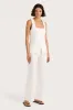 Jackie Vest White sold by Faithfull the Brand