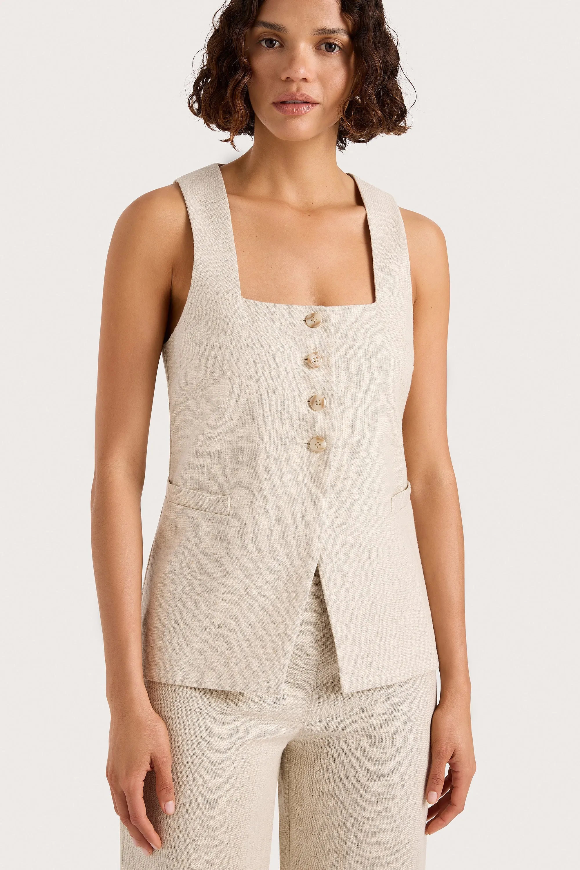 Jackie Vest Natural sold by Faithfull the Brand product image thumbnail 2