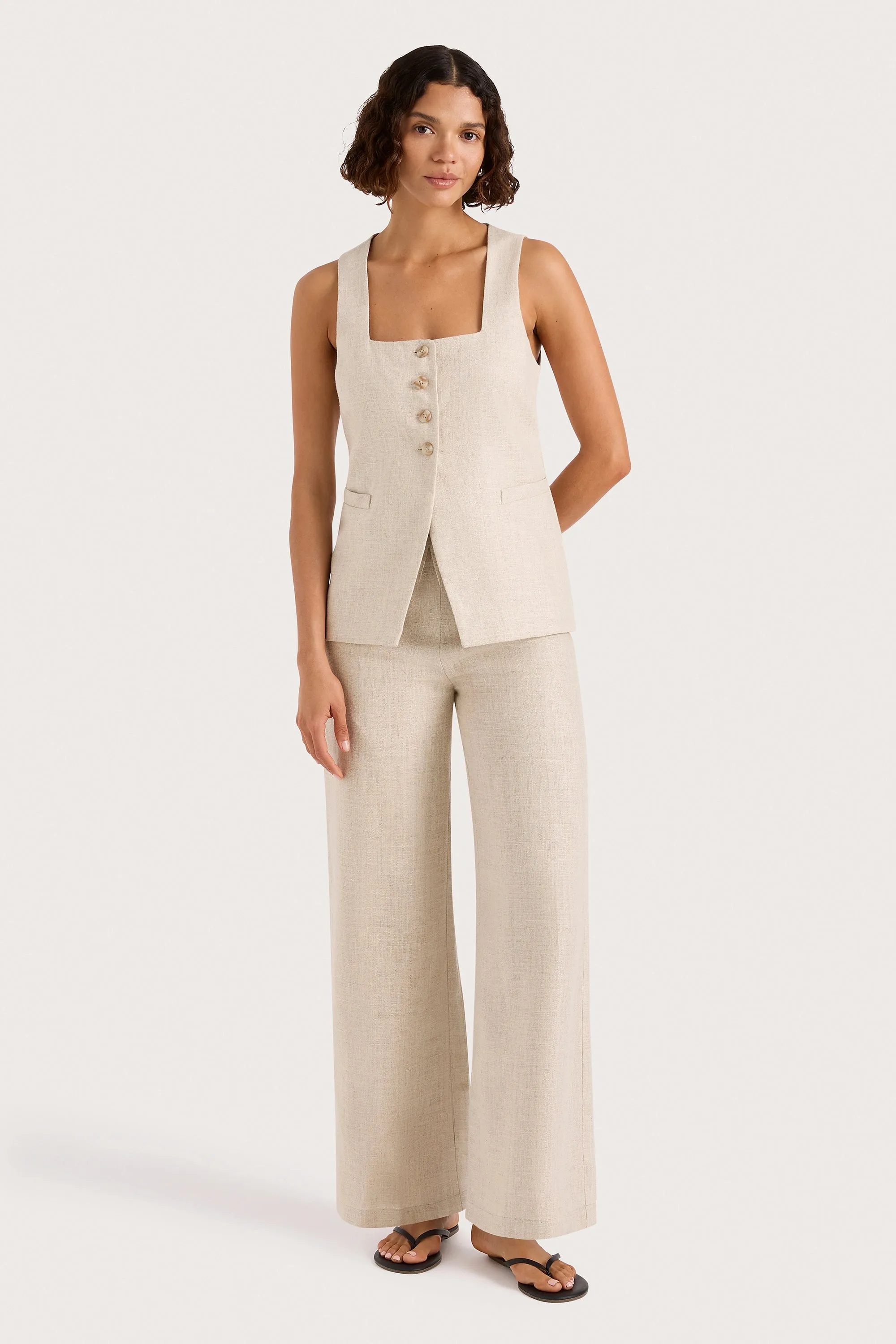 Jackie Vest Natural sold by Faithfull the Brand