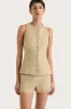 Eveline Vest Caramel sold by Faithfull the Brand