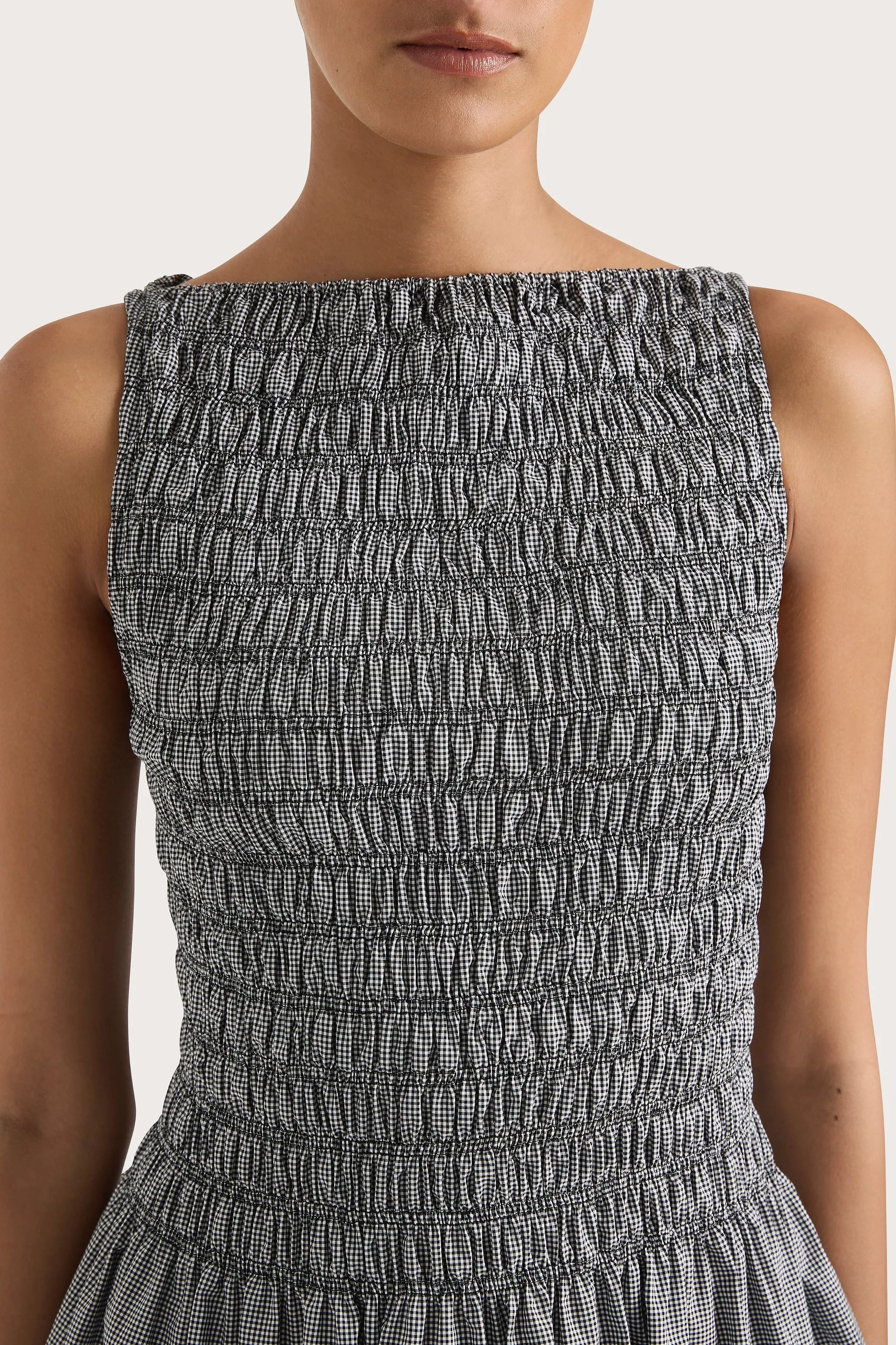 Noa Mini Dress Gingham Black - Final Sale sold by Faithfull the Brand product image thumbnail 5