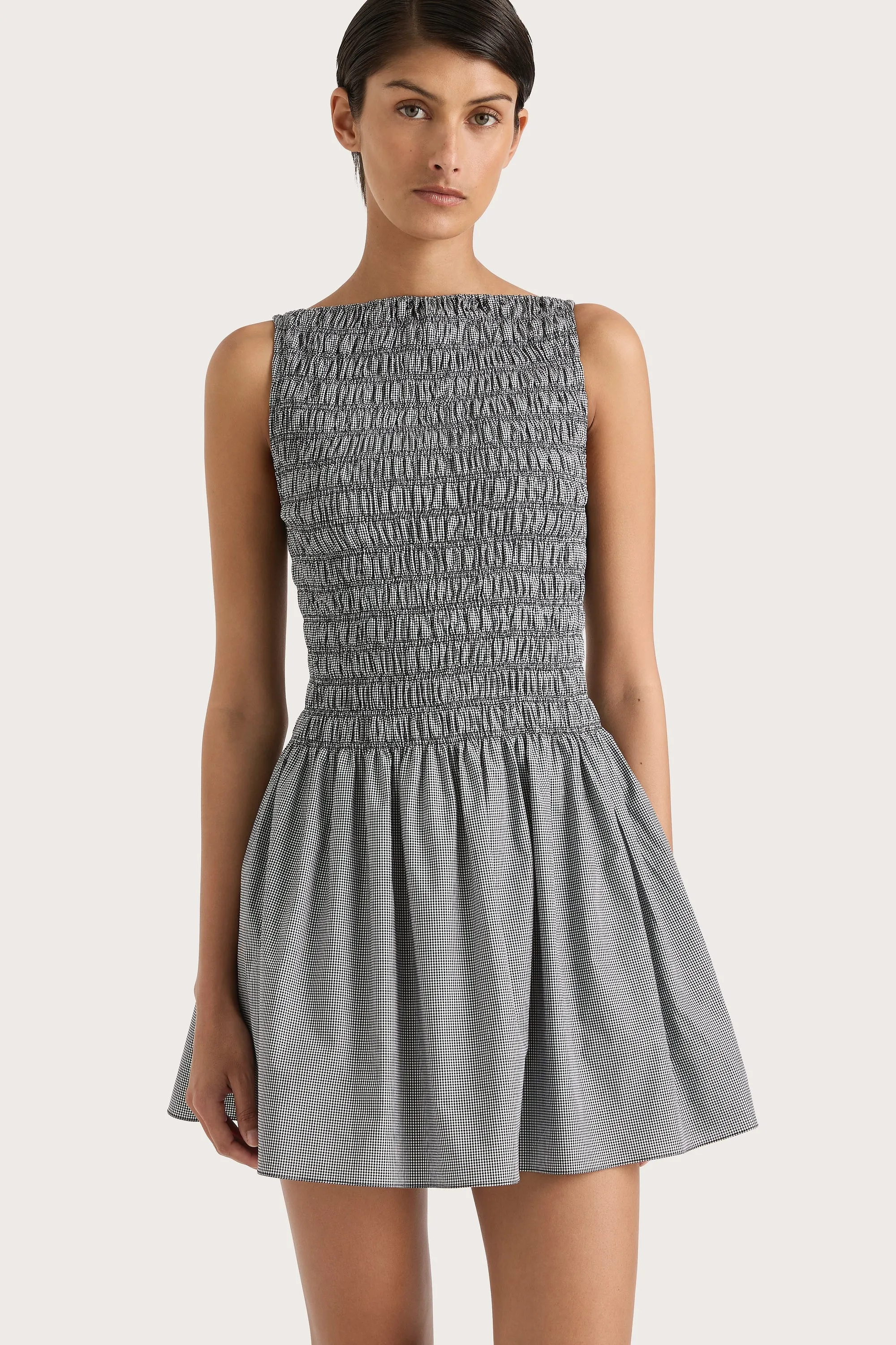 Noa Mini Dress Gingham Black - Final Sale sold by Faithfull the Brand product image thumbnail 4