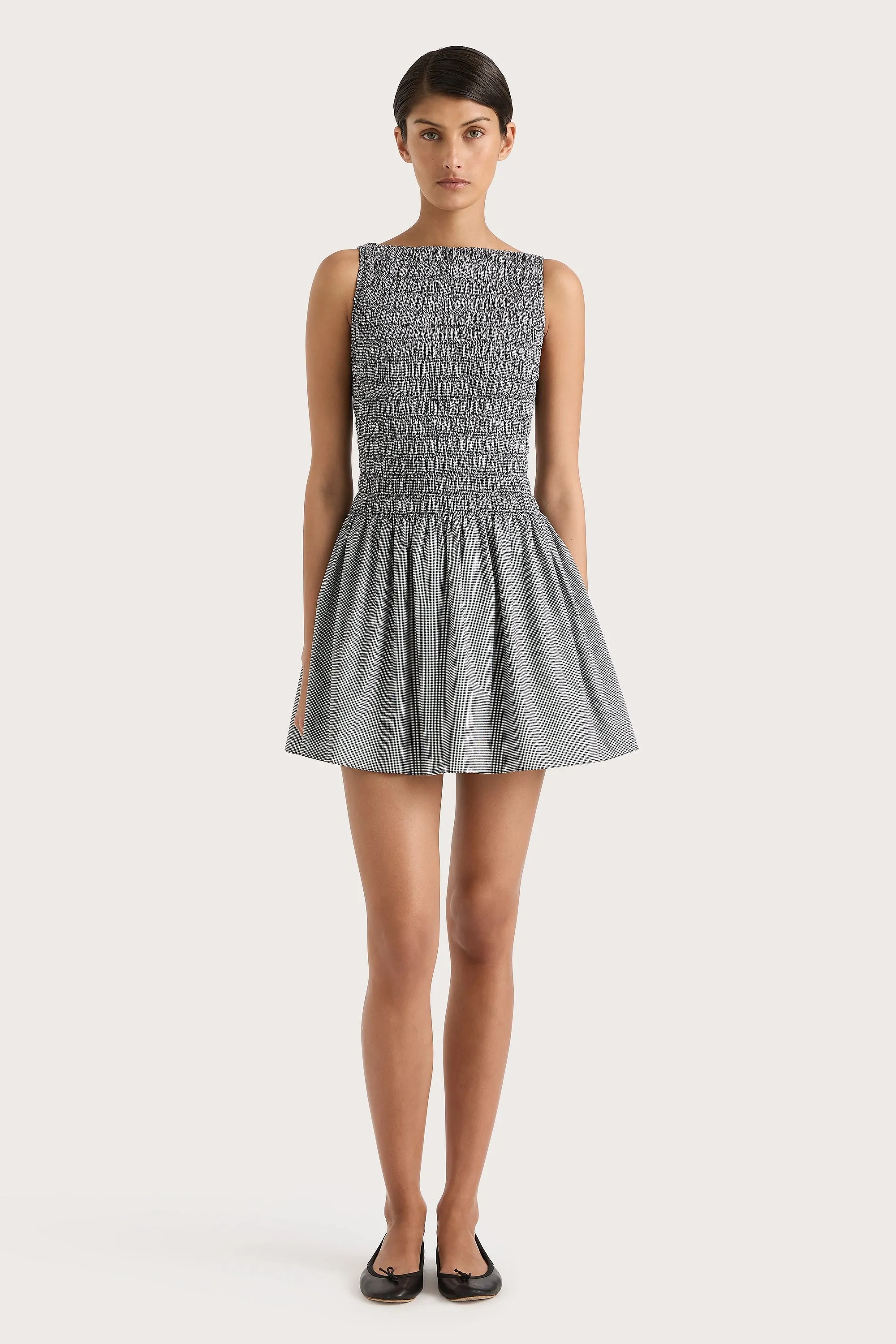 Noa Mini Dress Gingham Black - Final Sale sold by Faithfull the Brand