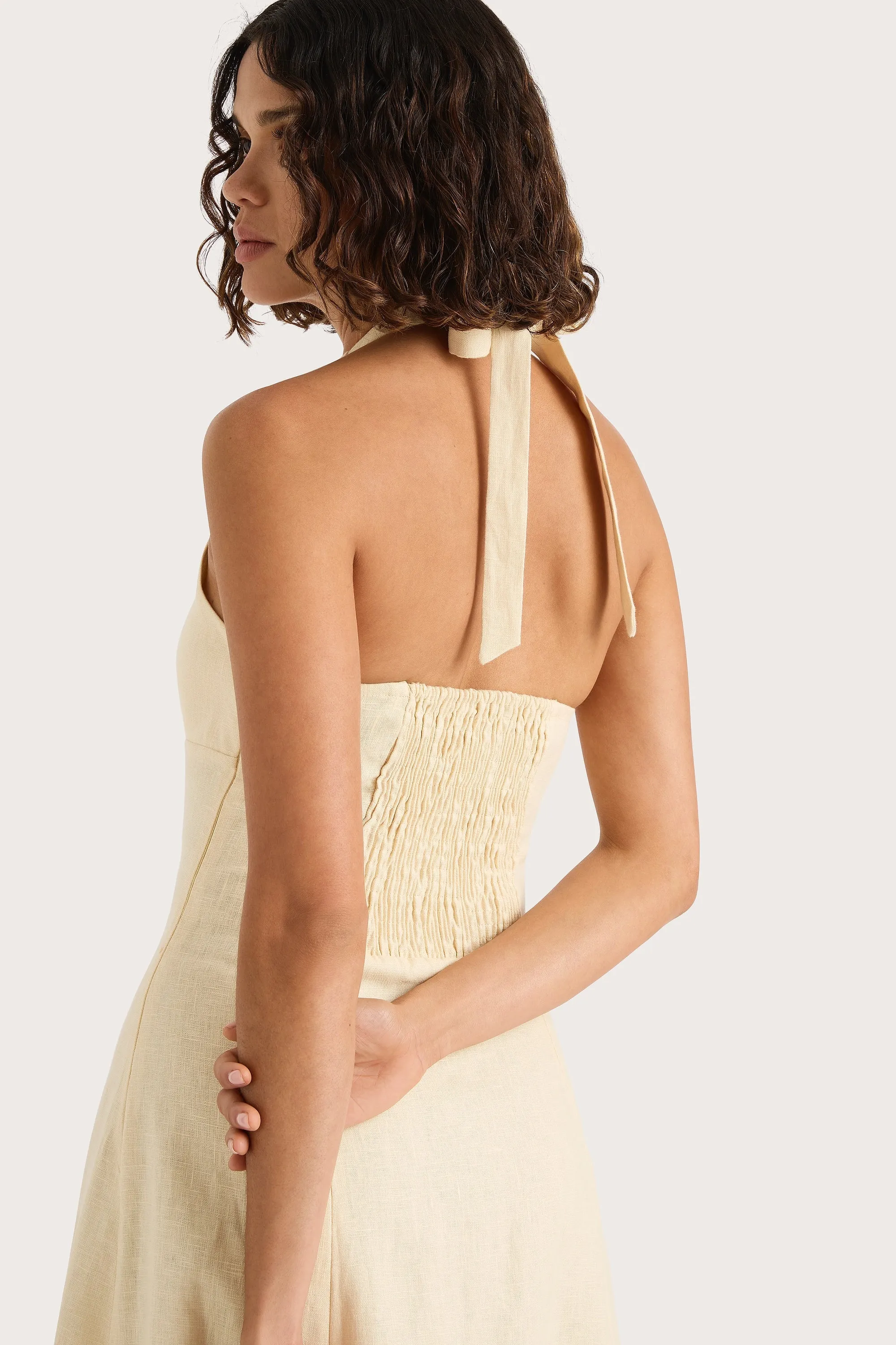 Marais Midi Dress Butter - Final Sale sold by Faithfull the Brand product image thumbnail 4