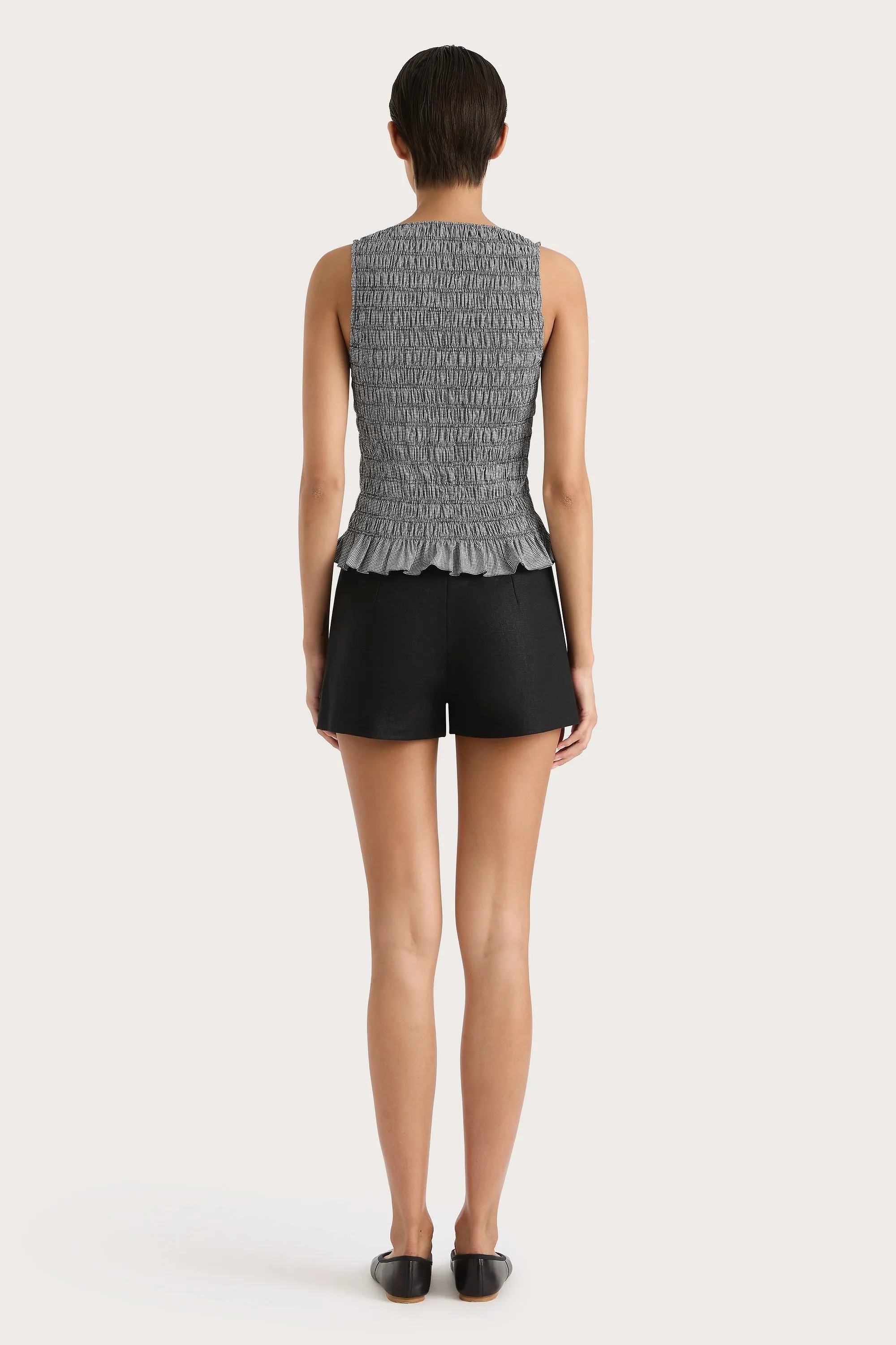 Margot Top Gingham Black - Final Sale sold by Faithfull the Brand product image thumbnail 5