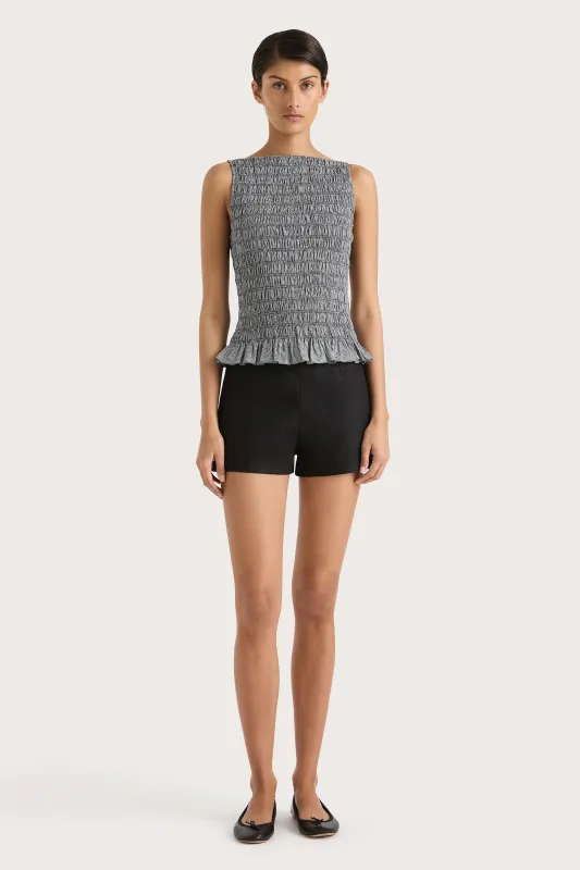 Margot Top Gingham Black - Final Sale sold by Faithfull the Brand