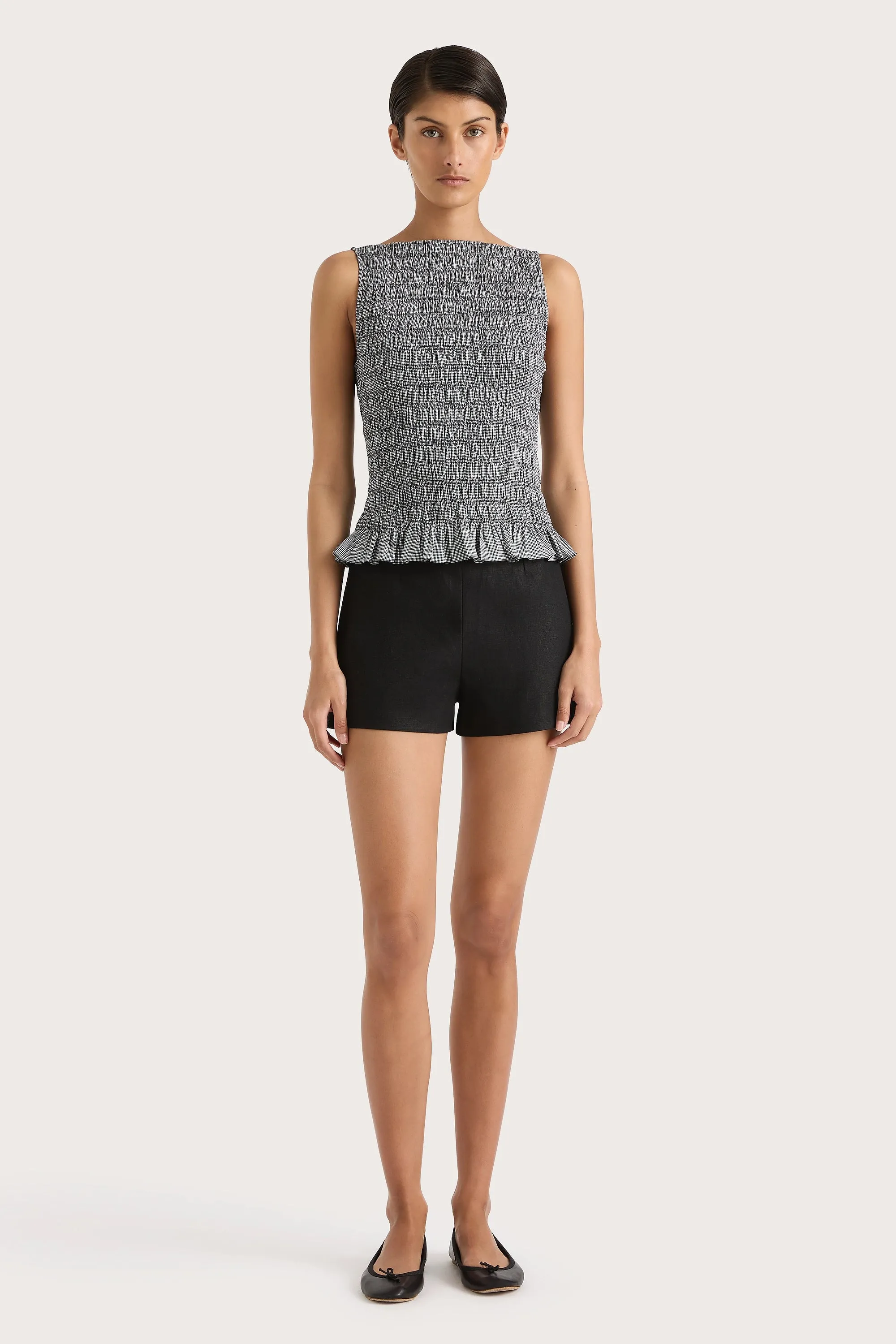 Margot Top Gingham Black - Final Sale sold by Faithfull the Brand