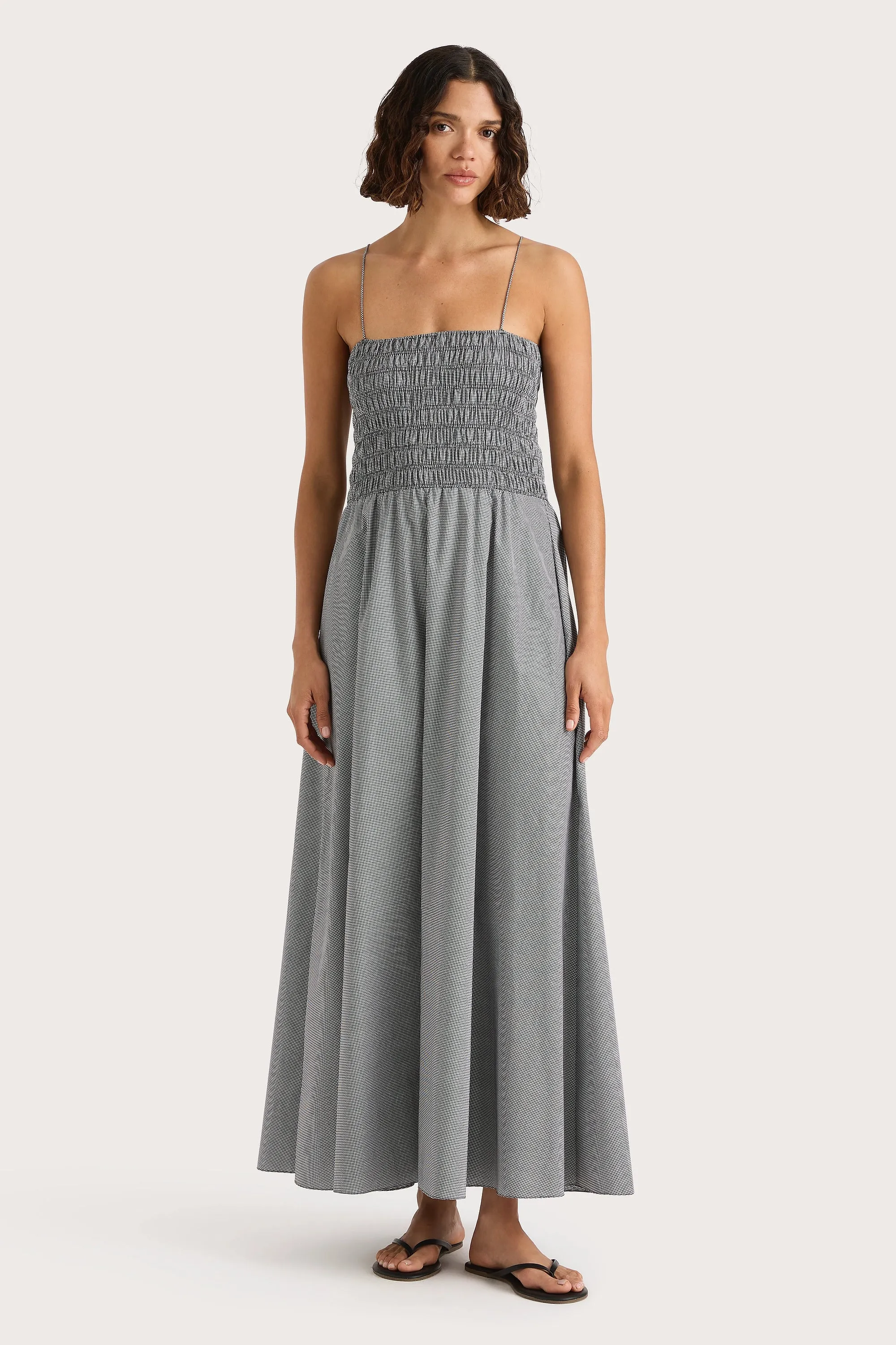 Lida Maxi Dress Gingham Black - Final Sale sold by Faithfull the Brand