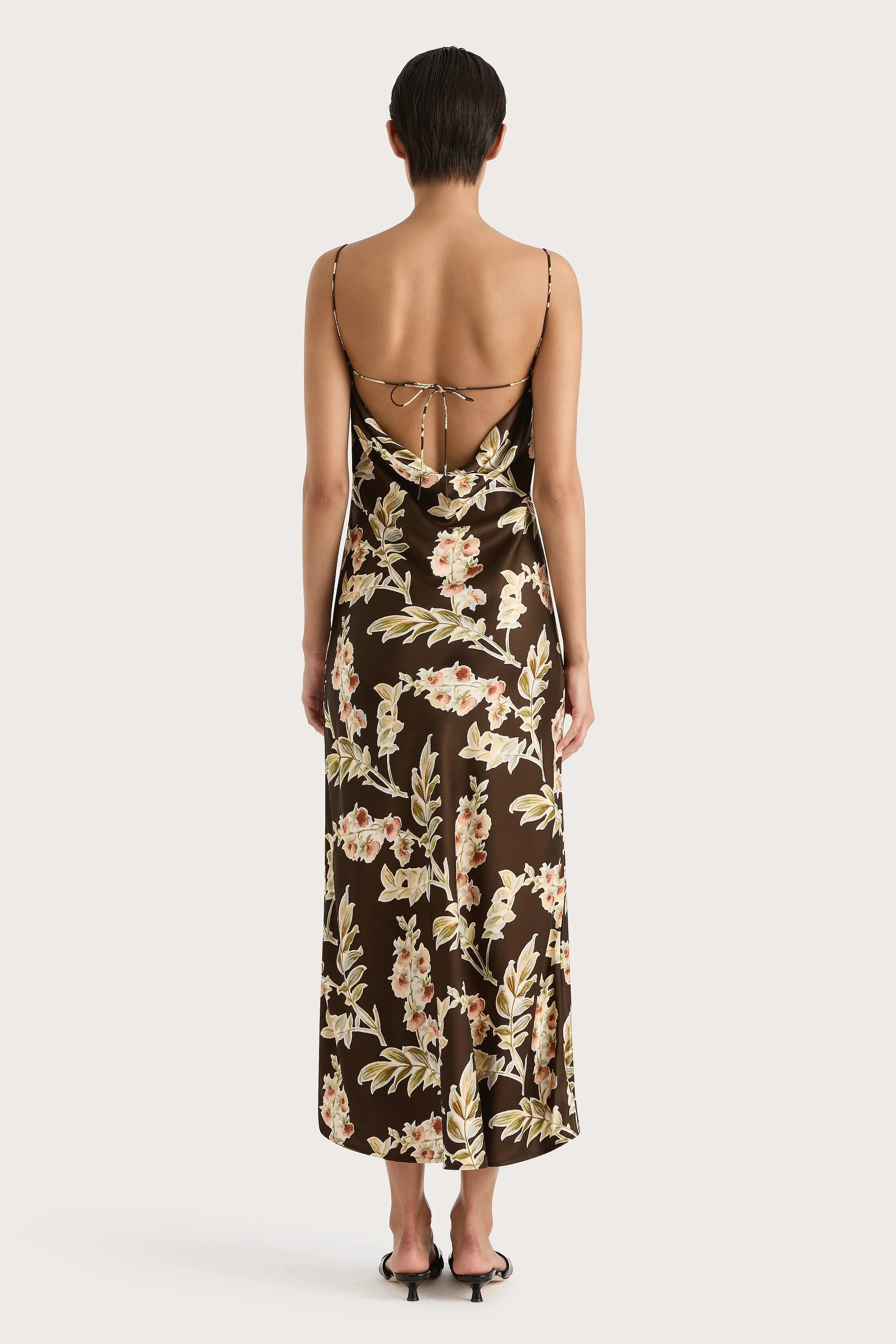 Yolaine Midi Dress Jardin Floral Chocolate - Final Sale sold by Faithfull the Brand product image thumbnail 5
