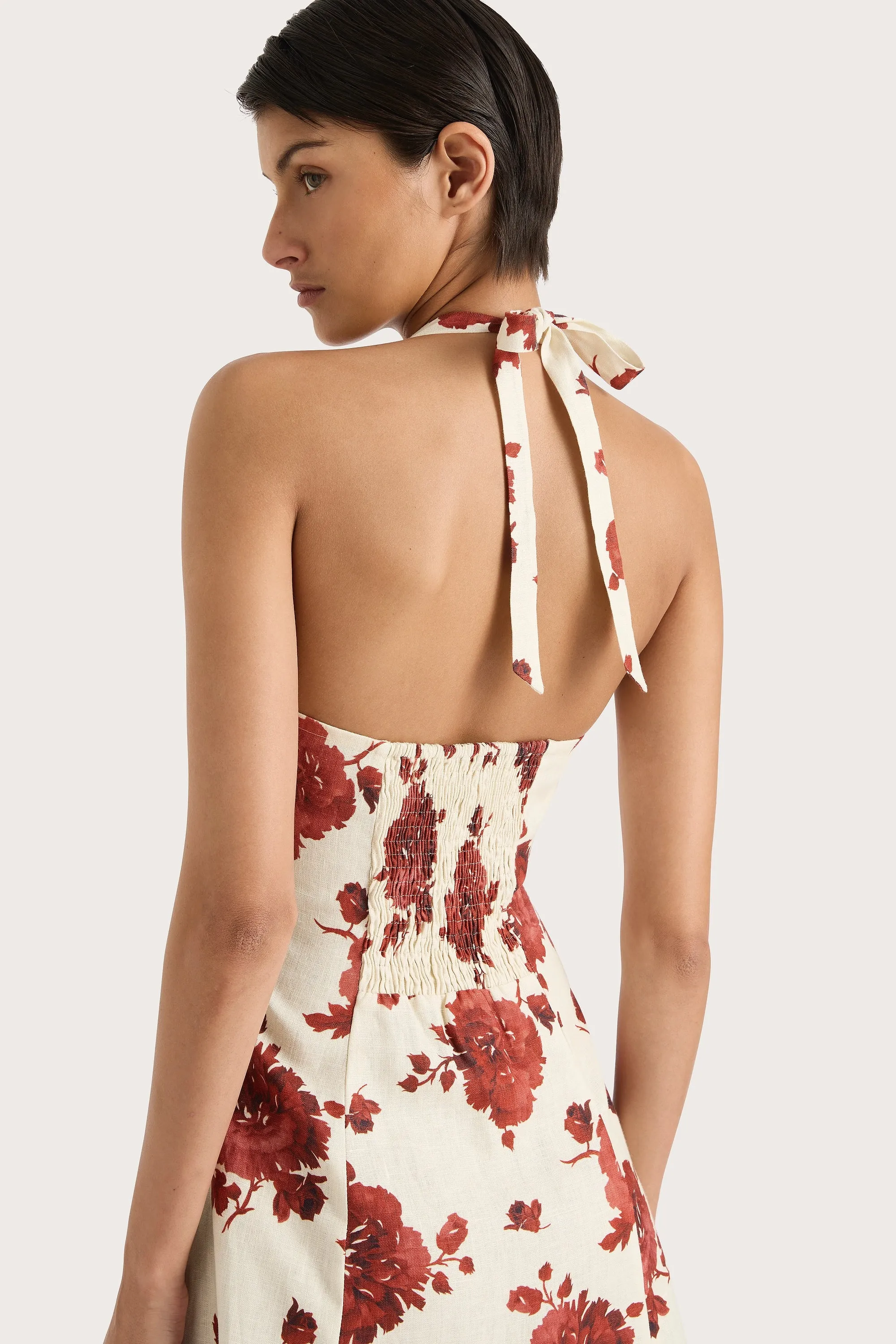 Marais Midi Dress Cecile Floral Garnet - Final Sale sold by Faithfull the Brand product image thumbnail 4