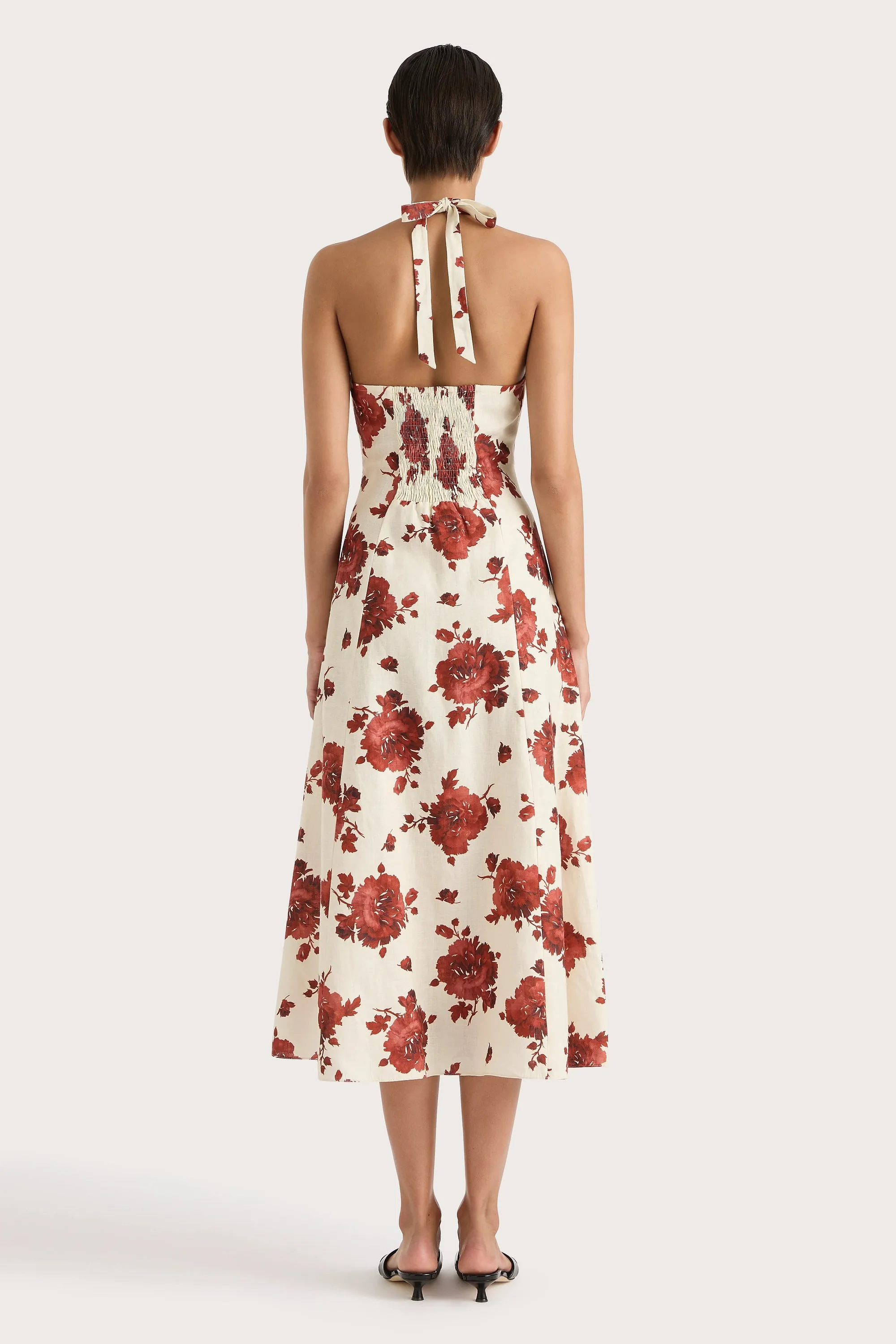 Marais Midi Dress Cecile Floral Garnet - Final Sale sold by Faithfull the Brand product image thumbnail 5