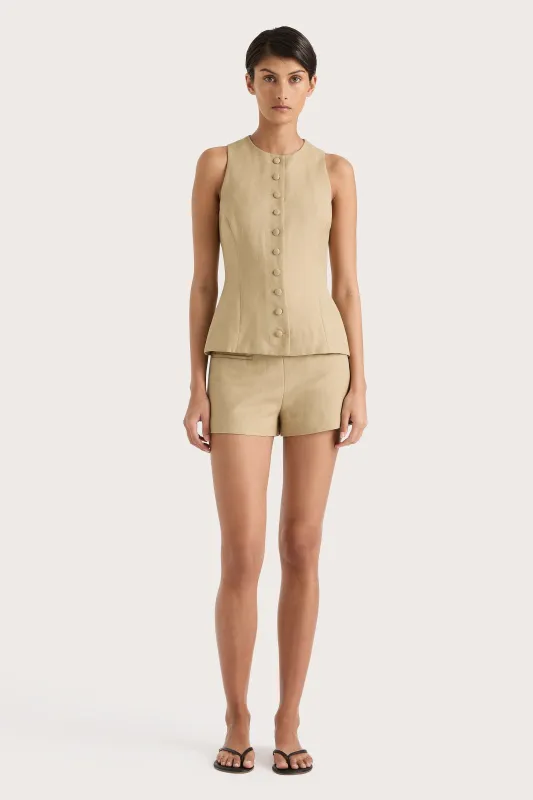 Florine Mini Shorts Caramel - Final Sale sold by Faithfull the Brand