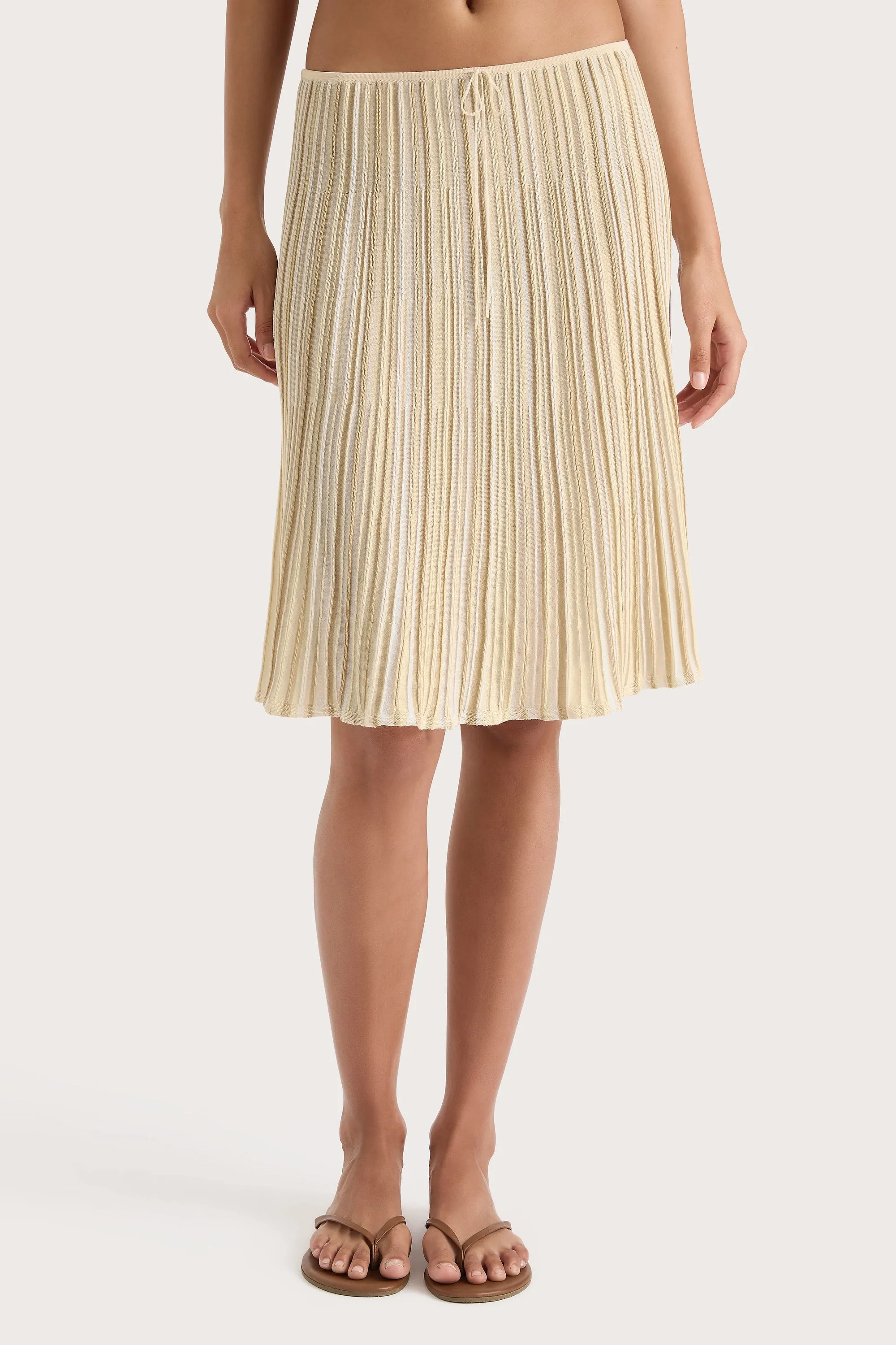 Citara Drawstring Skirt Butter Stripe - Final Sale sold by Faithfull the Brand product image thumbnail 4