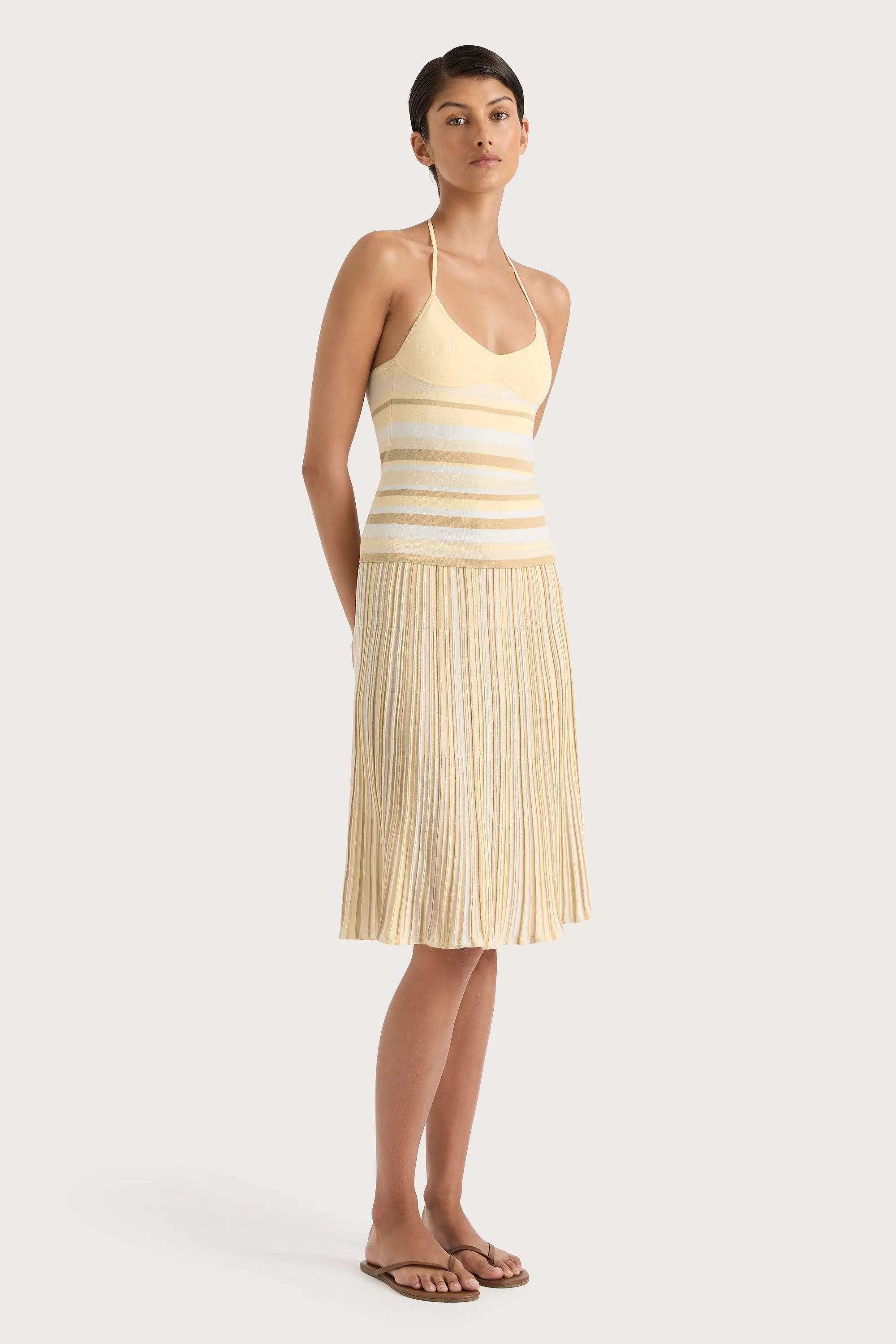 Citara Drawstring Skirt Butter Stripe - Final Sale sold by Faithfull the Brand product image thumbnail 3