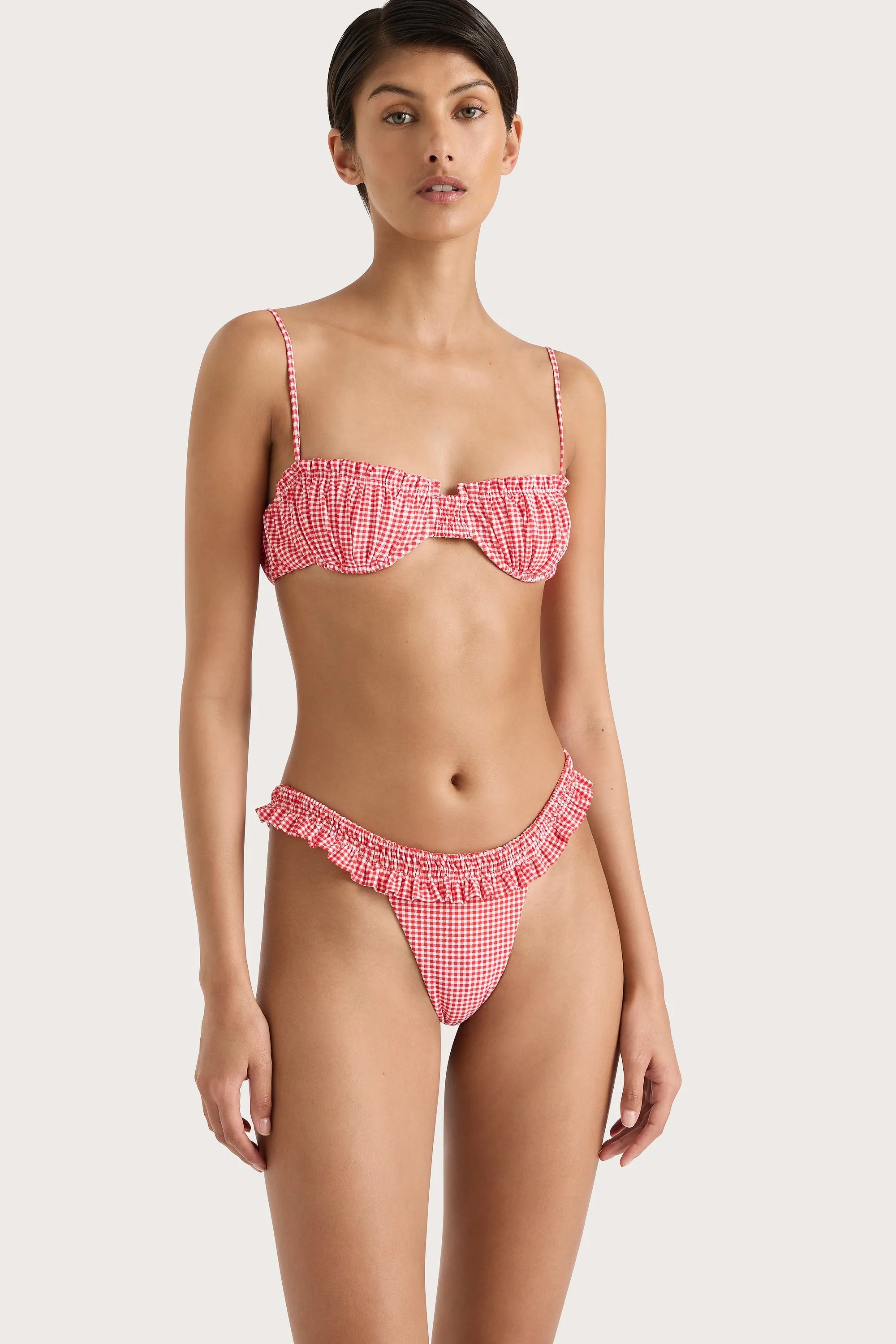Esterel Bikini Bottom Gingham Red - Final Sale sold by Faithfull the Brand product image thumbnail 2