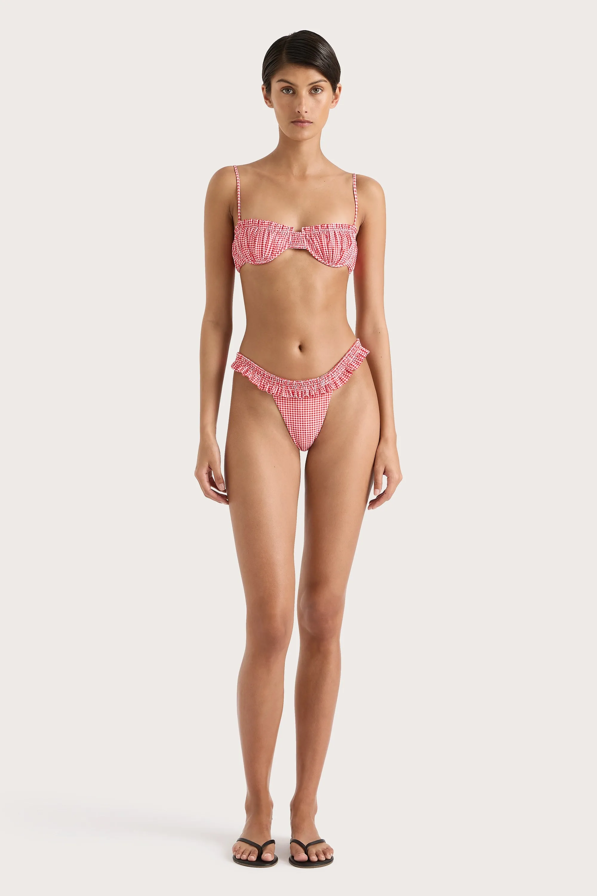 Esterel Bikini Bottom Gingham Red - Final Sale sold by Faithfull the Brand