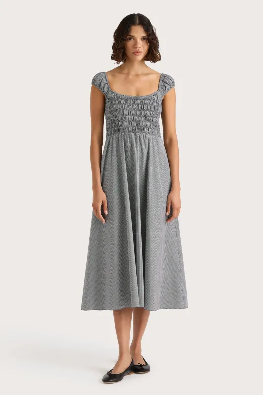 Amelie Midi Dress Gingham Black - Final Sale sold by Faithfull the Brand