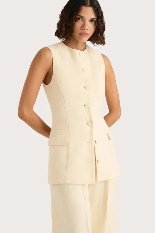 Jane Vest Butter - Final Sale sold by Faithfull the Brand