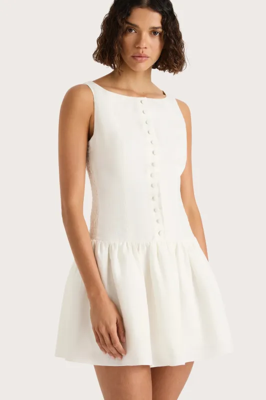 Blair Mini Dress White sold by Faithfull the Brand