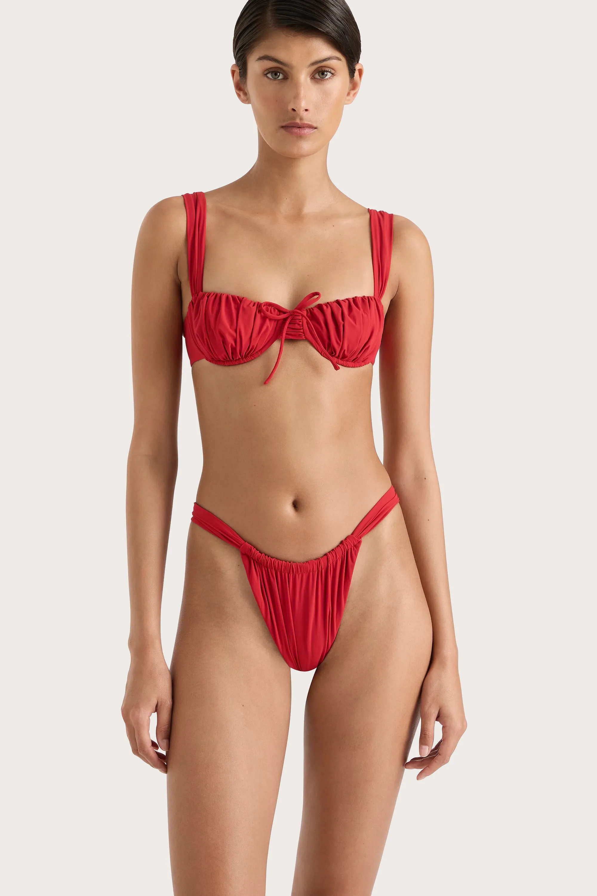 Dinard Bikini Top Red - Final Sale sold by Faithfull the Brand product image thumbnail 2