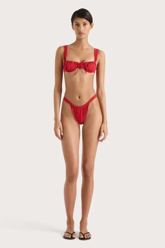 Dinard Bikini Top Red - Final Sale sold by Faithfull the Brand