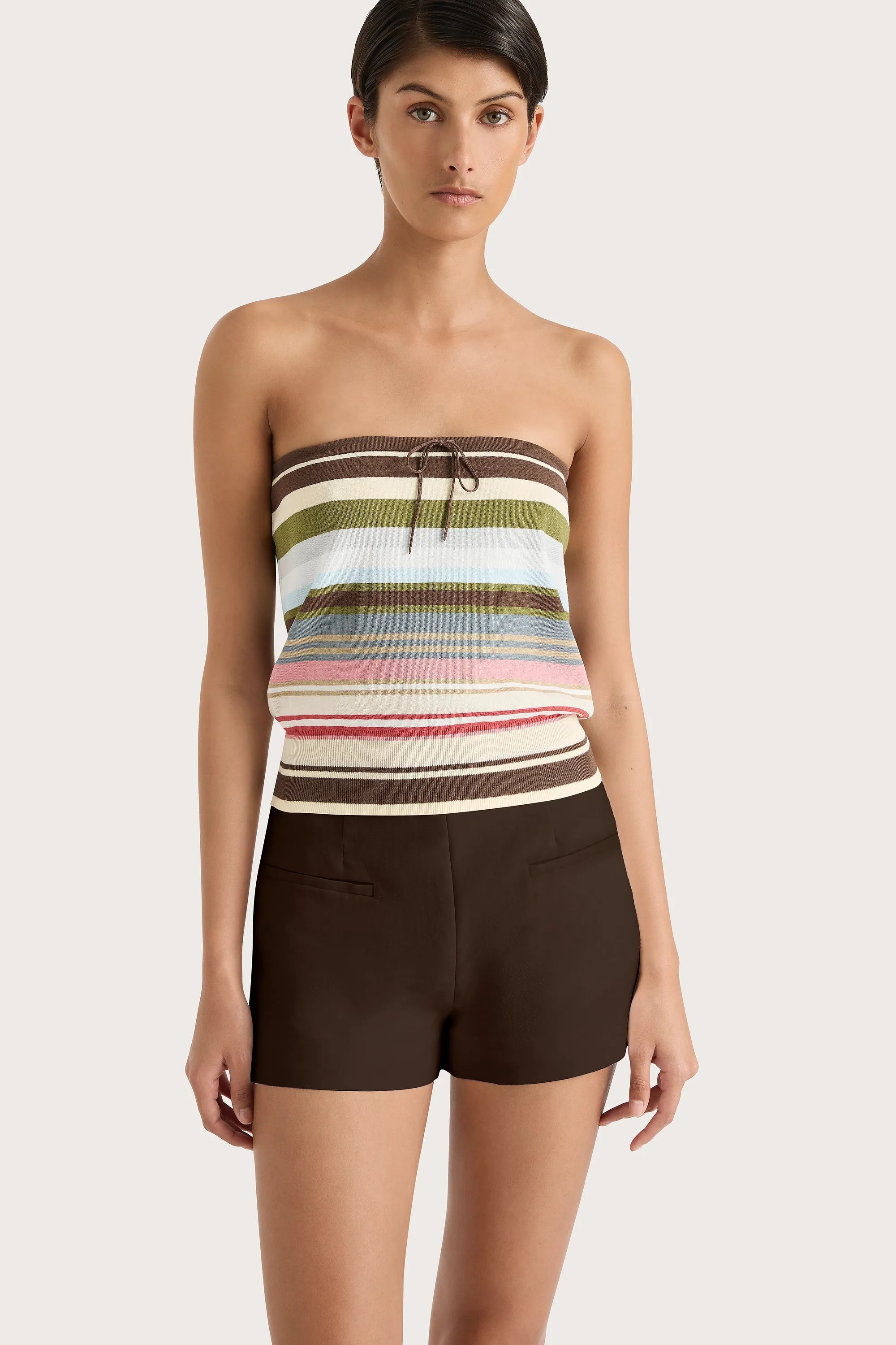 Arlette Strapless Top Meleu Stripe Multi sold by Faithfull the Brand product image thumbnail 5