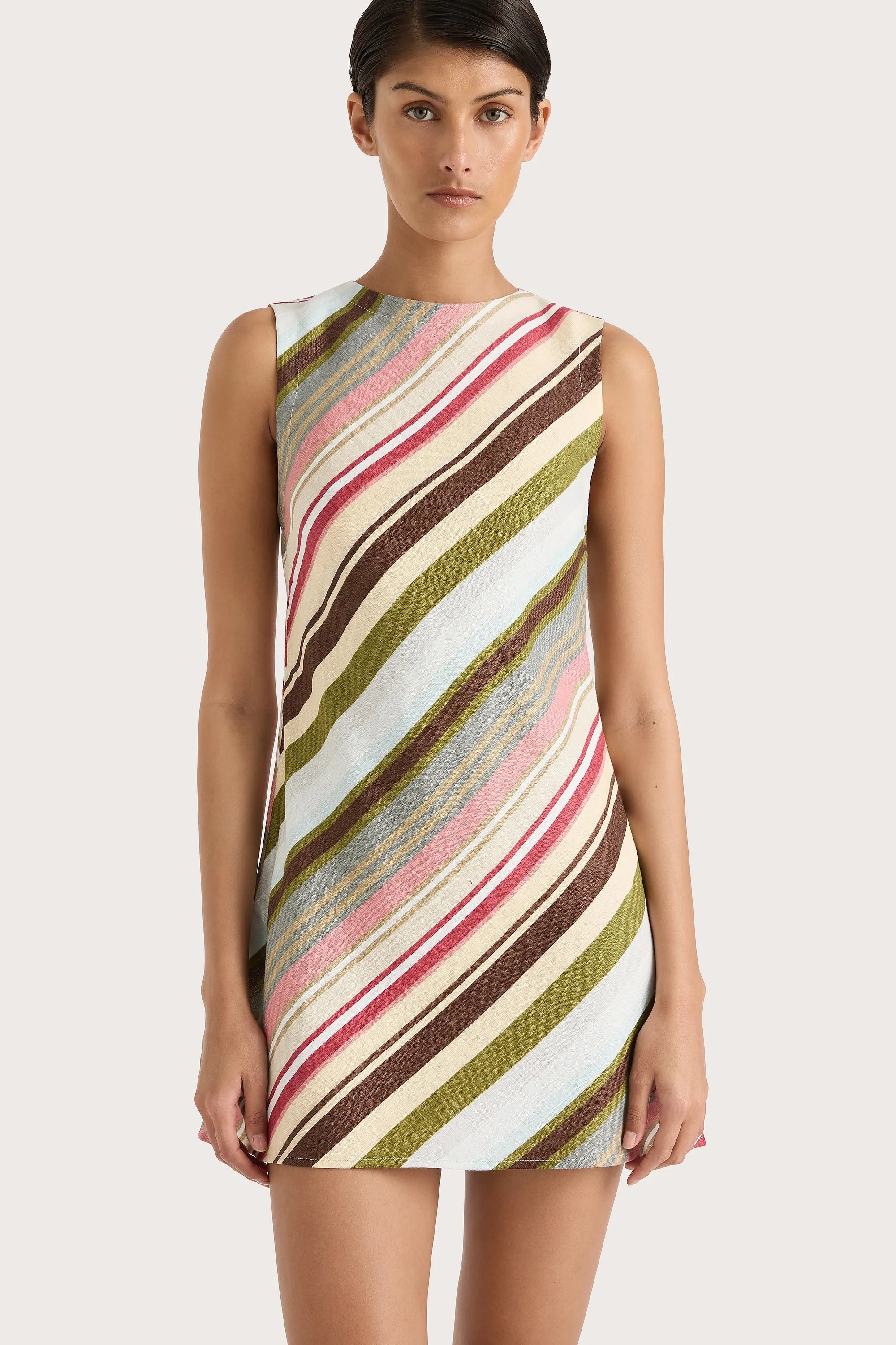 Julia Mini Dress Meleu Stripe Multi - Final Sale sold by Faithfull the Brand product image thumbnail 5