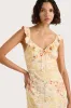 Yvonne Midi Dress Adeline Floral Yellow sold by Faithfull the Brand