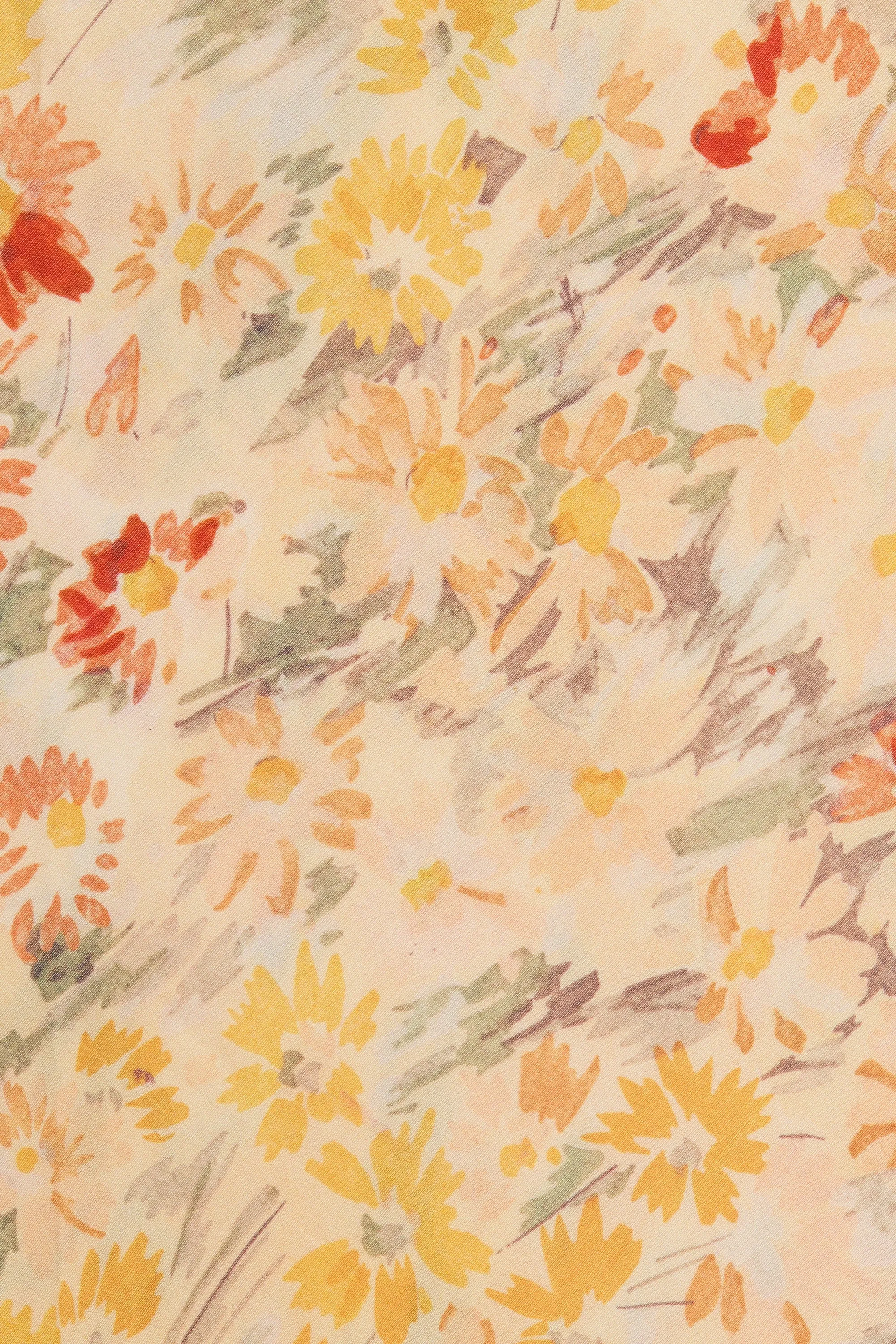 Yvonne Midi Dress Adeline Floral Yellow - Final Sale sold by Faithfull the Brand product image thumbnail 5