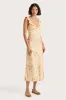 Yvonne Midi Dress Adeline Floral Yellow sold by Faithfull the Brand