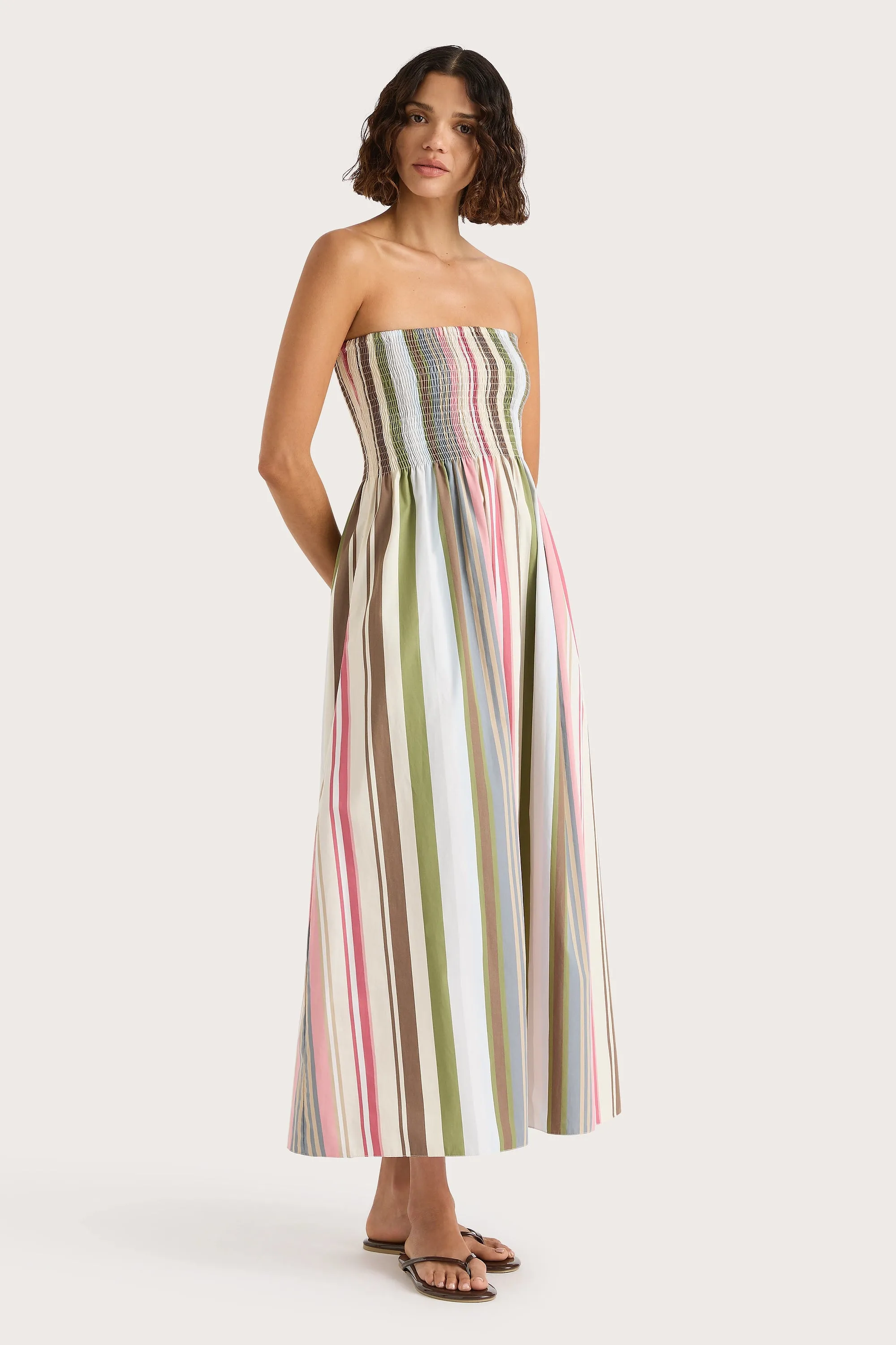 Jamie Midi Dress Meleu Stripe Multi - Final Sale sold by Faithfull the Brand product image thumbnail 3