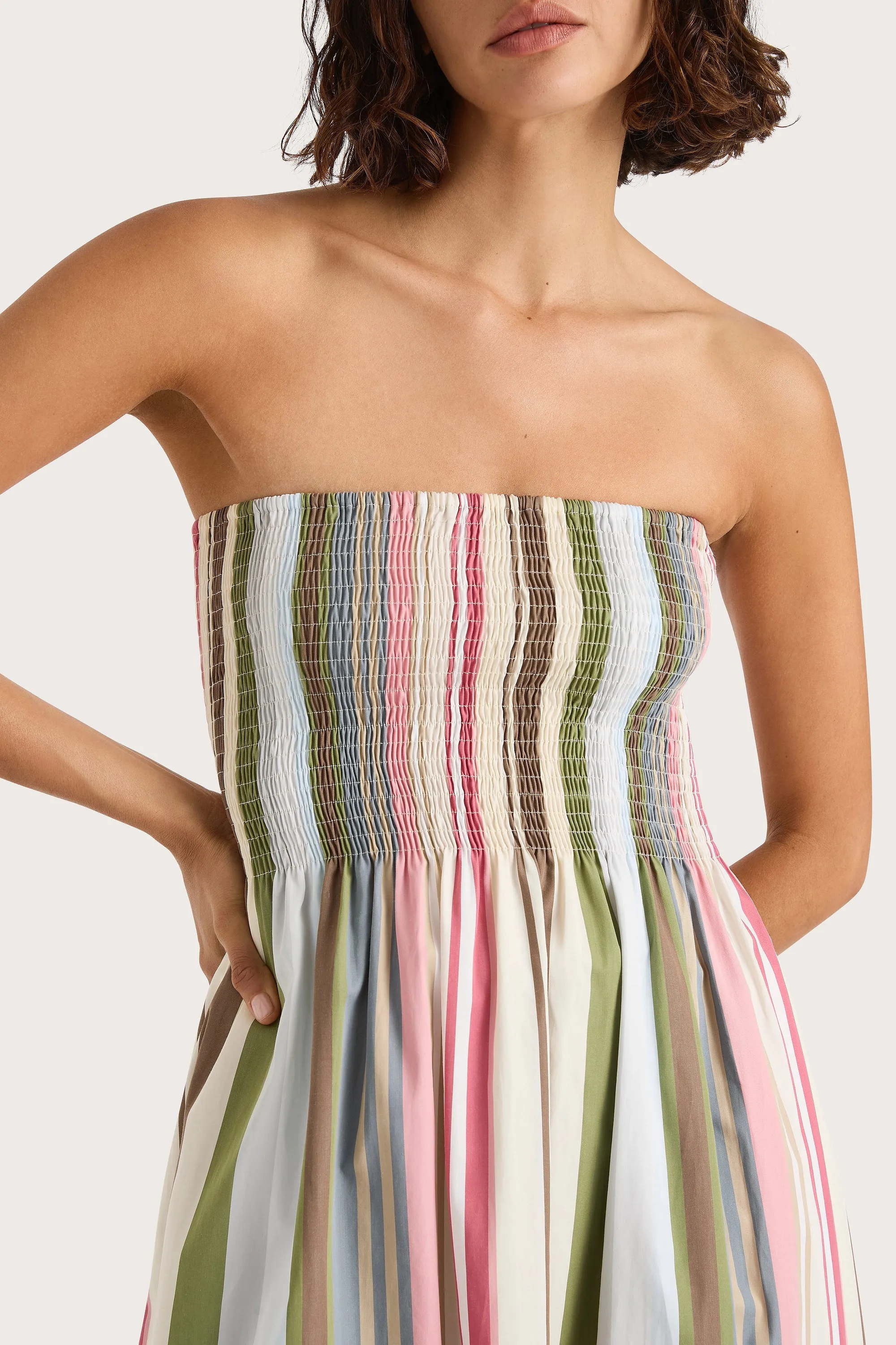 Jamie Midi Dress Meleu Stripe Multi - Final Sale sold by Faithfull the Brand product image thumbnail 5
