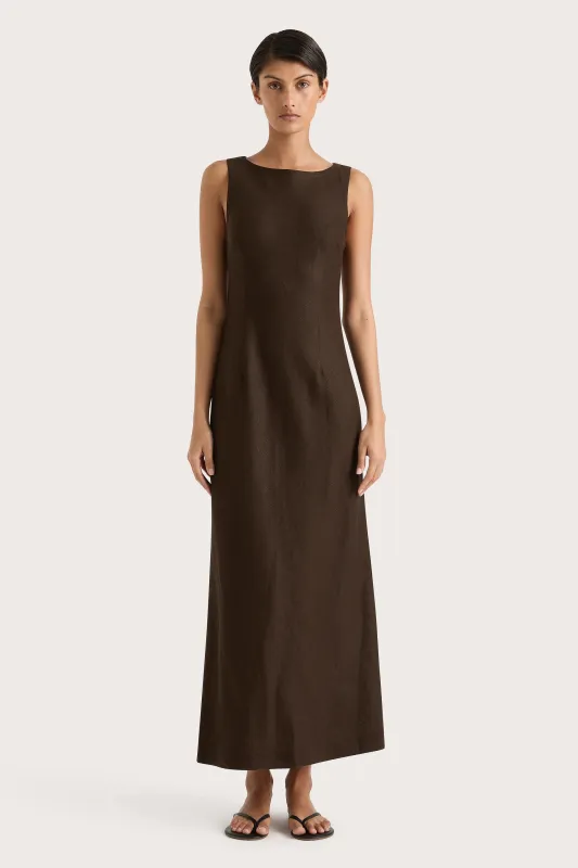 Lydie Maxi Dress Coffee - Final Sale sold by Faithfull the Brand