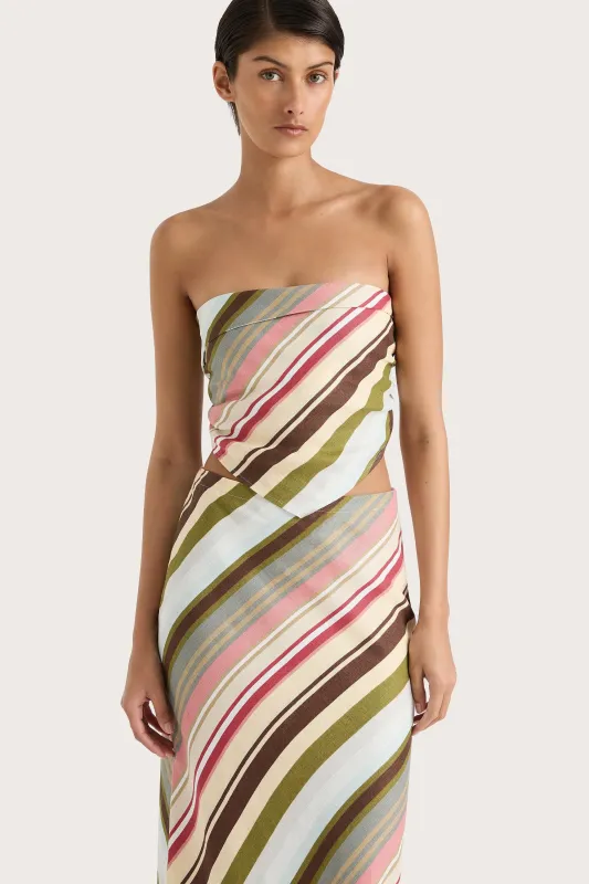 Antibes Strapless Top Meleu Stripe Multi - Final Sale sold by Faithfull the Brand