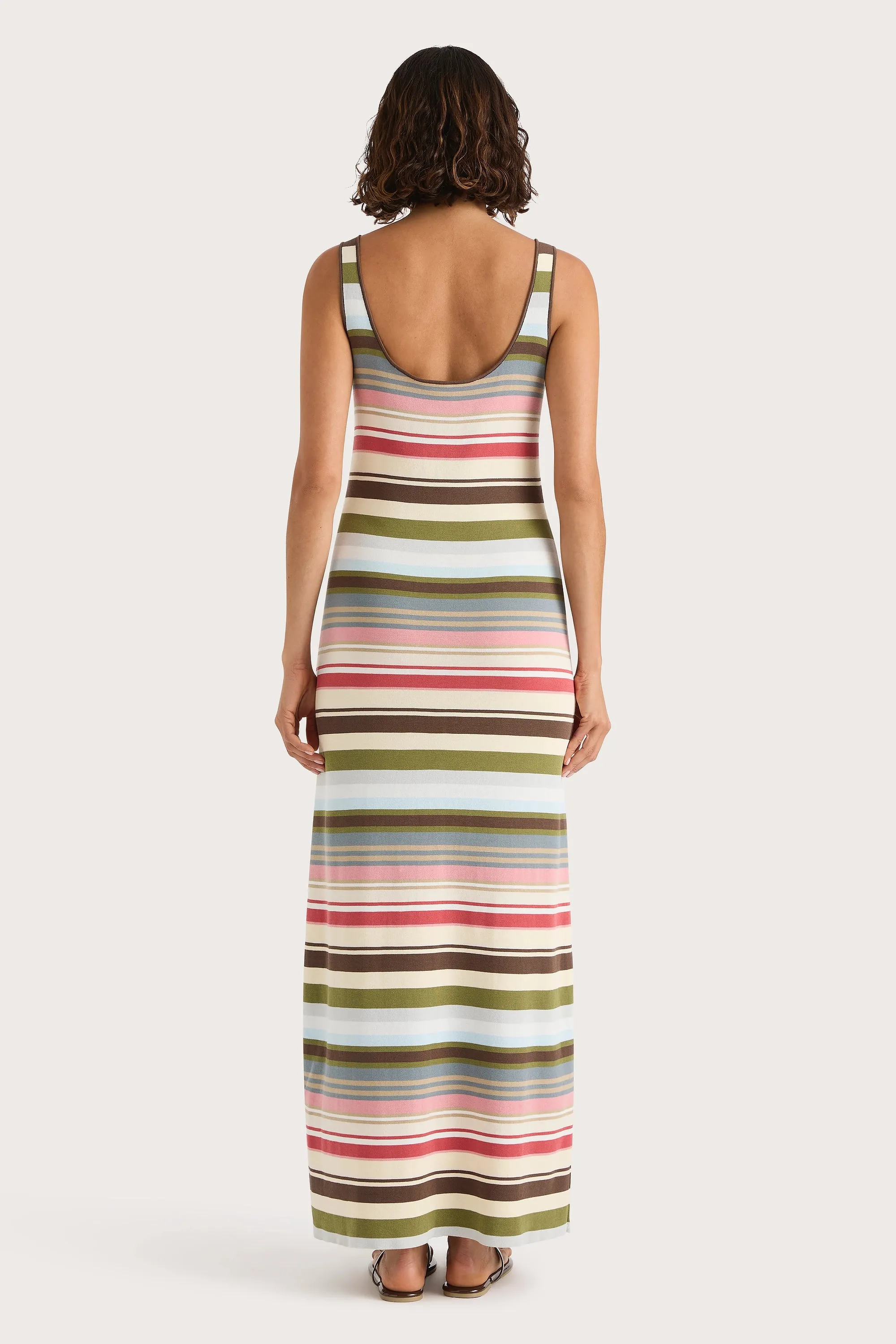 Enya Midi Dress Meleu Stripe Multi - Final Sale sold by Faithfull the Brand product image thumbnail 5