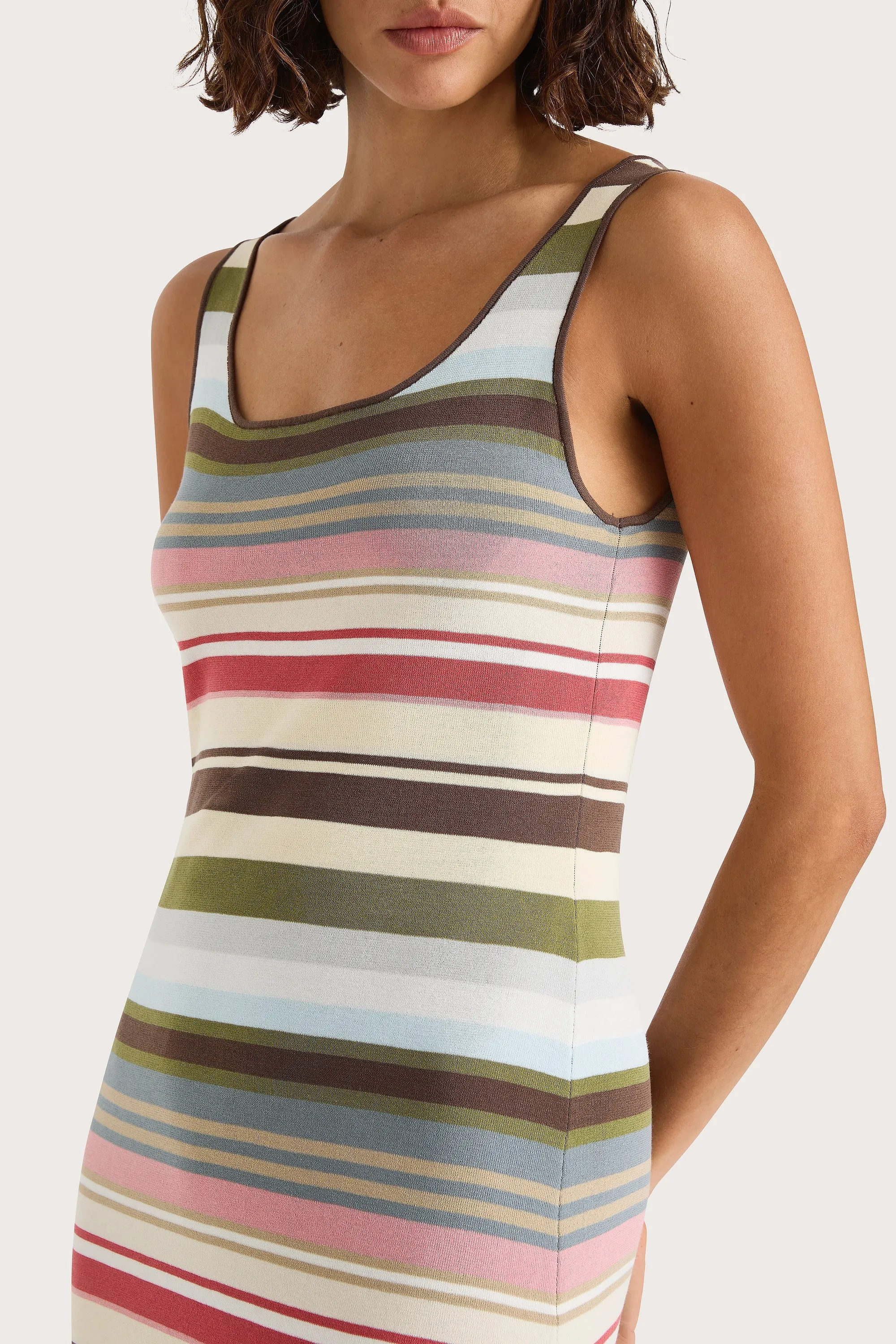 Enya Midi Dress Meleu Stripe Multi - Final Sale sold by Faithfull the Brand product image thumbnail 3