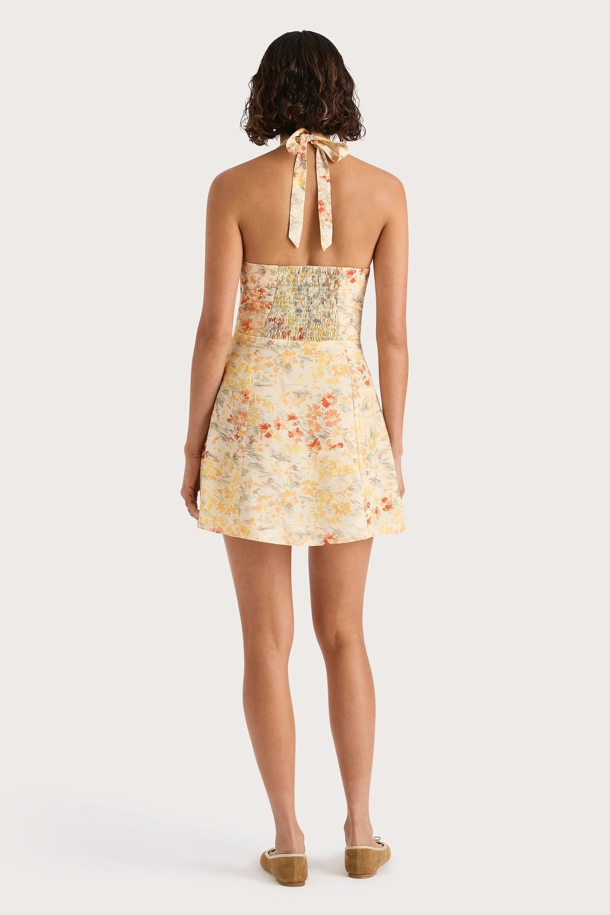 Mira Mini Dress Adeline Floral Yellow - Final Sale sold by Faithfull the Brand product image thumbnail 5
